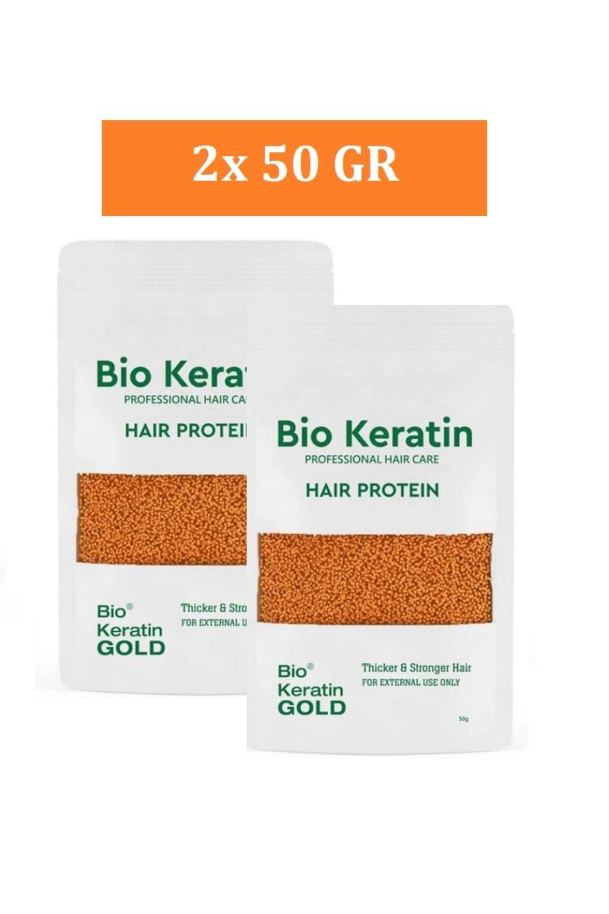 Bio Keratin Gold Saç Bakım Proteini / Hair Protein - Saç Açma Boya Yıpranma Karşıtı 2x50gr