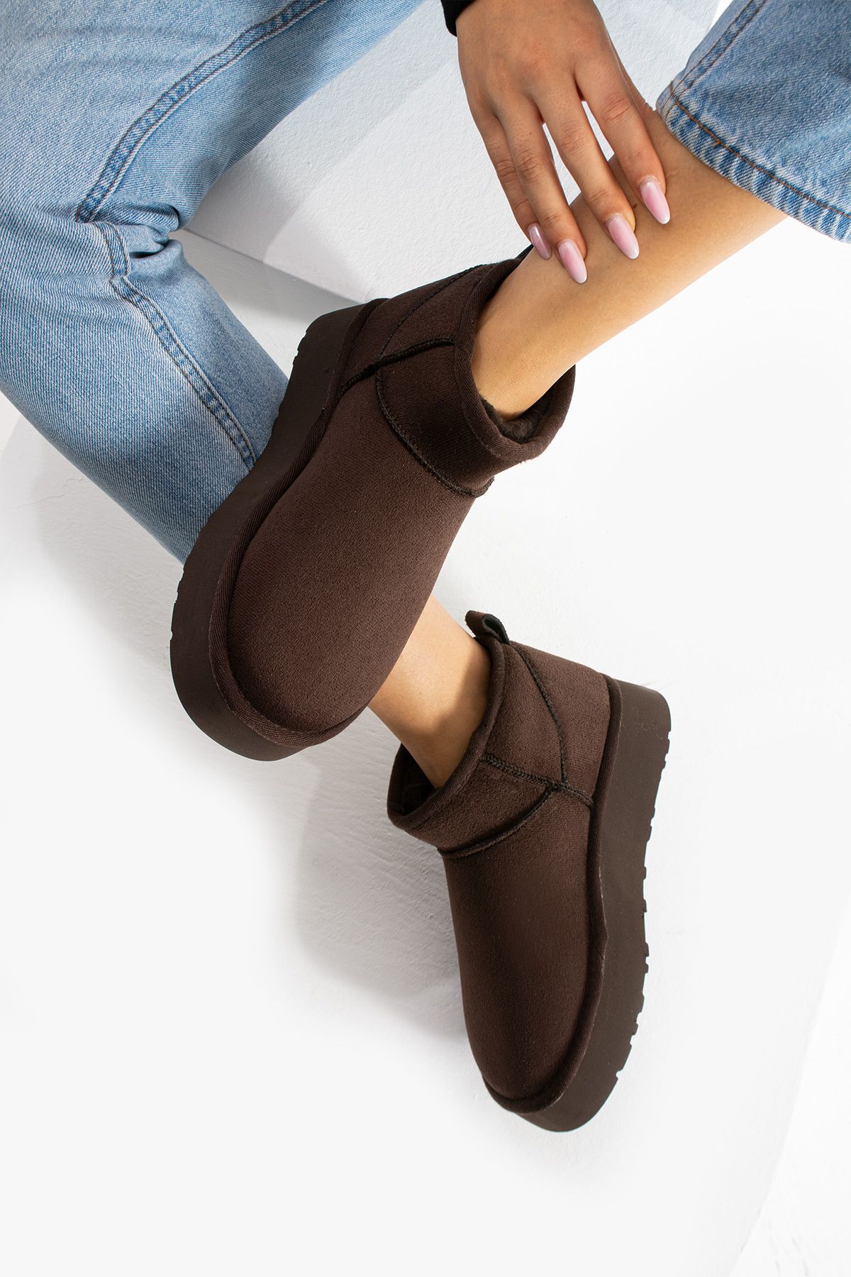moli mini suede sheepskin thick sole womens boots