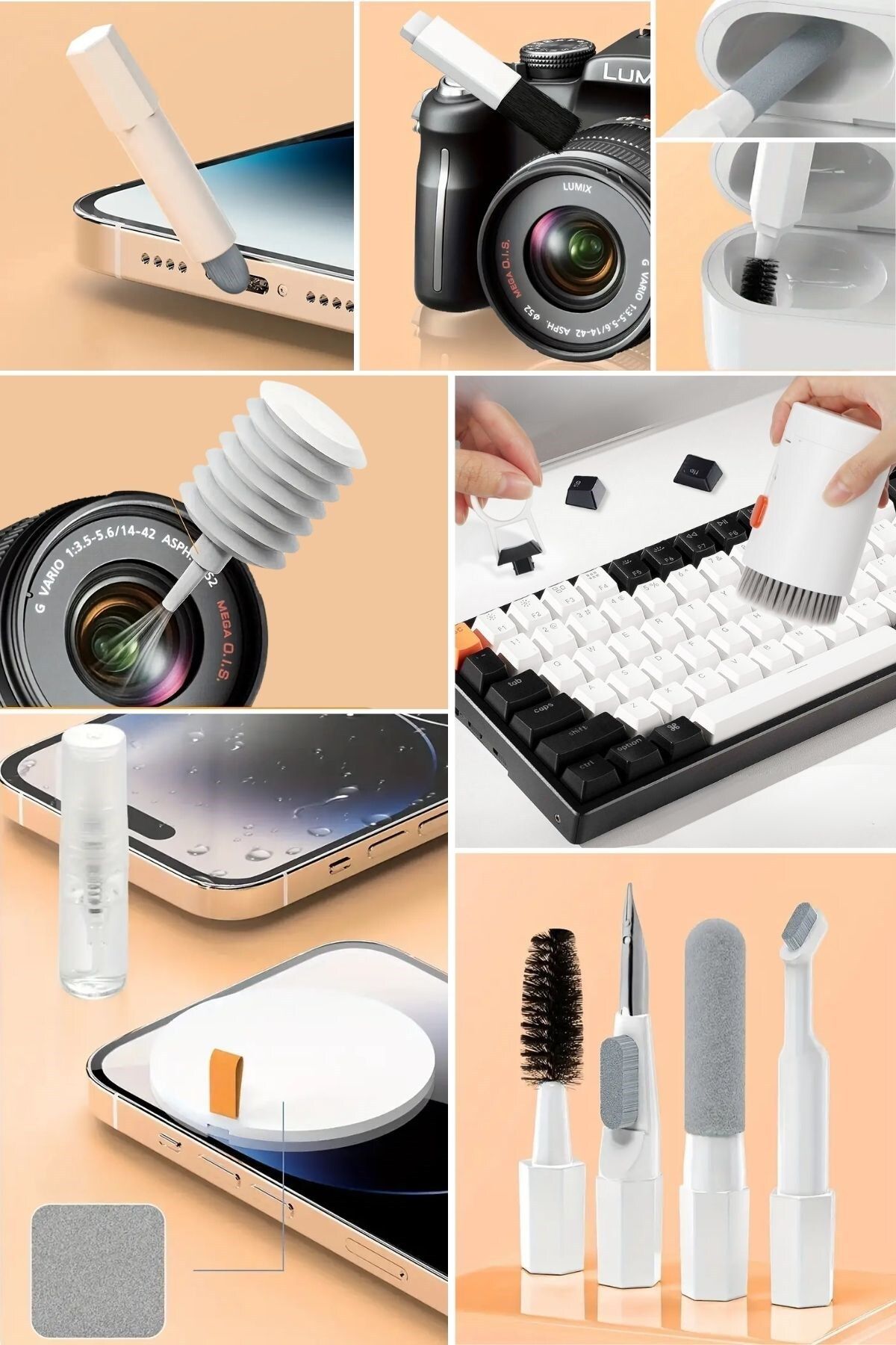 Buffer-®   20 Pieces Multifunctional Computer Cleaning Kit Keyboard Mobile Phone Wireless Headset Tem 4