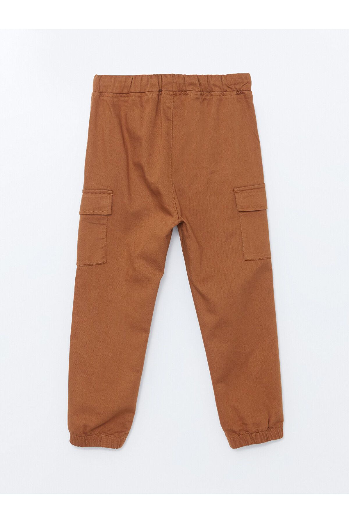 LC Waikiki-Lcw Kids Light Brown Boy Cargo Pants with Elastic Waist 2