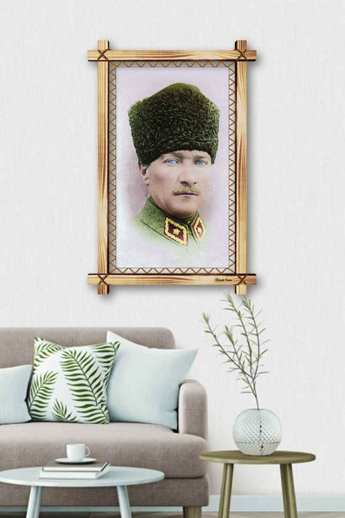 First Date ULU ÖNDER ATATÜRK RUSTİK TABLO