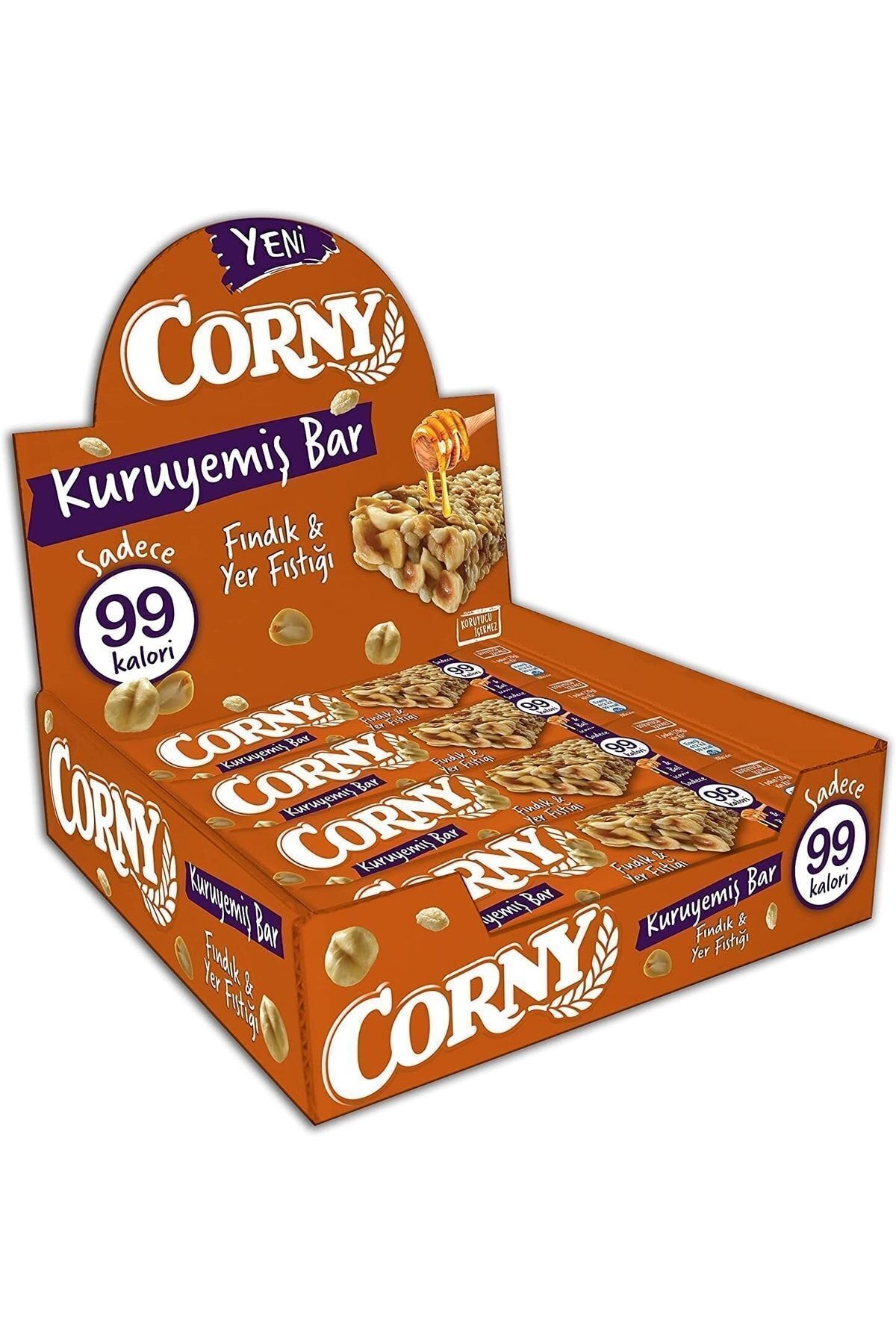 CORNY Yer Fıstıklı ve Fındıklı Kuruyemiş Bar x 12 adet