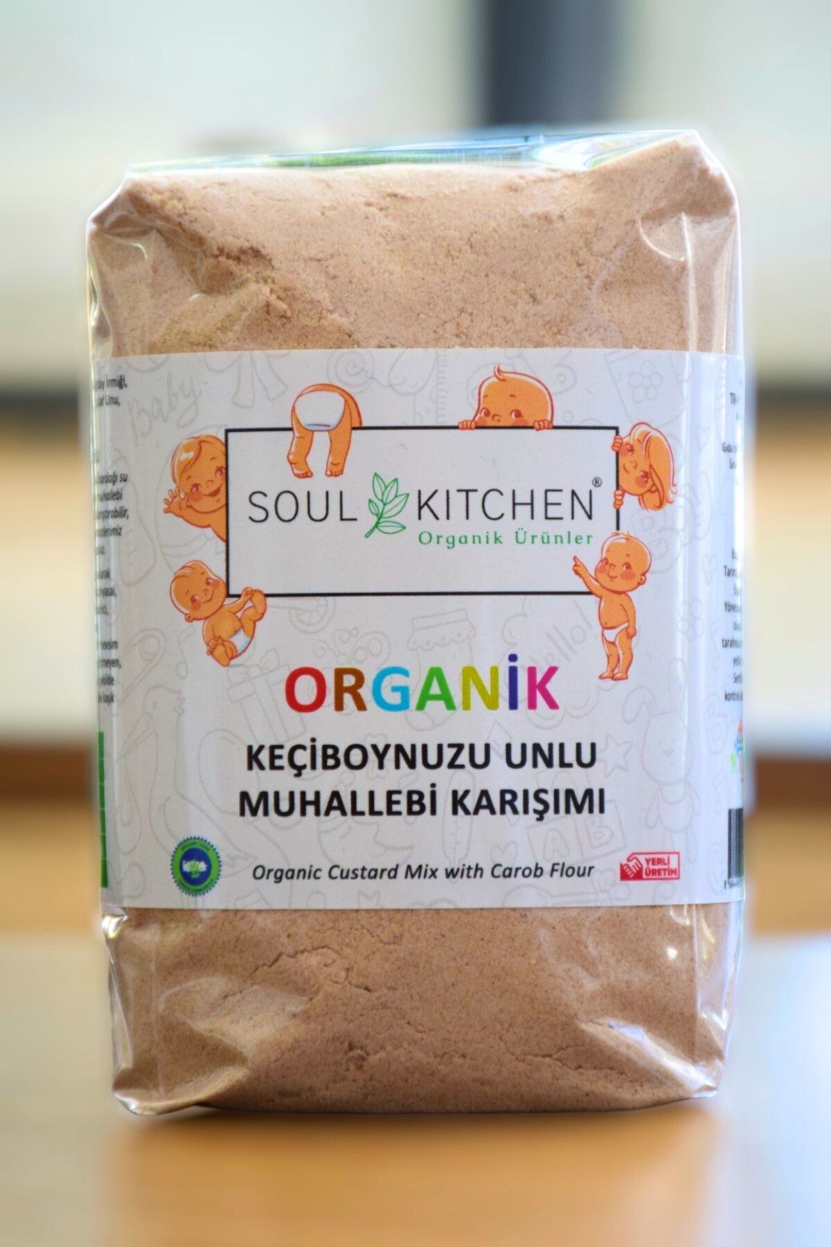 Soul Kitchen Organik Ürünler Organik Bebek Keçiboynuzu Unlu Muhallebi Karışımı 250 gr