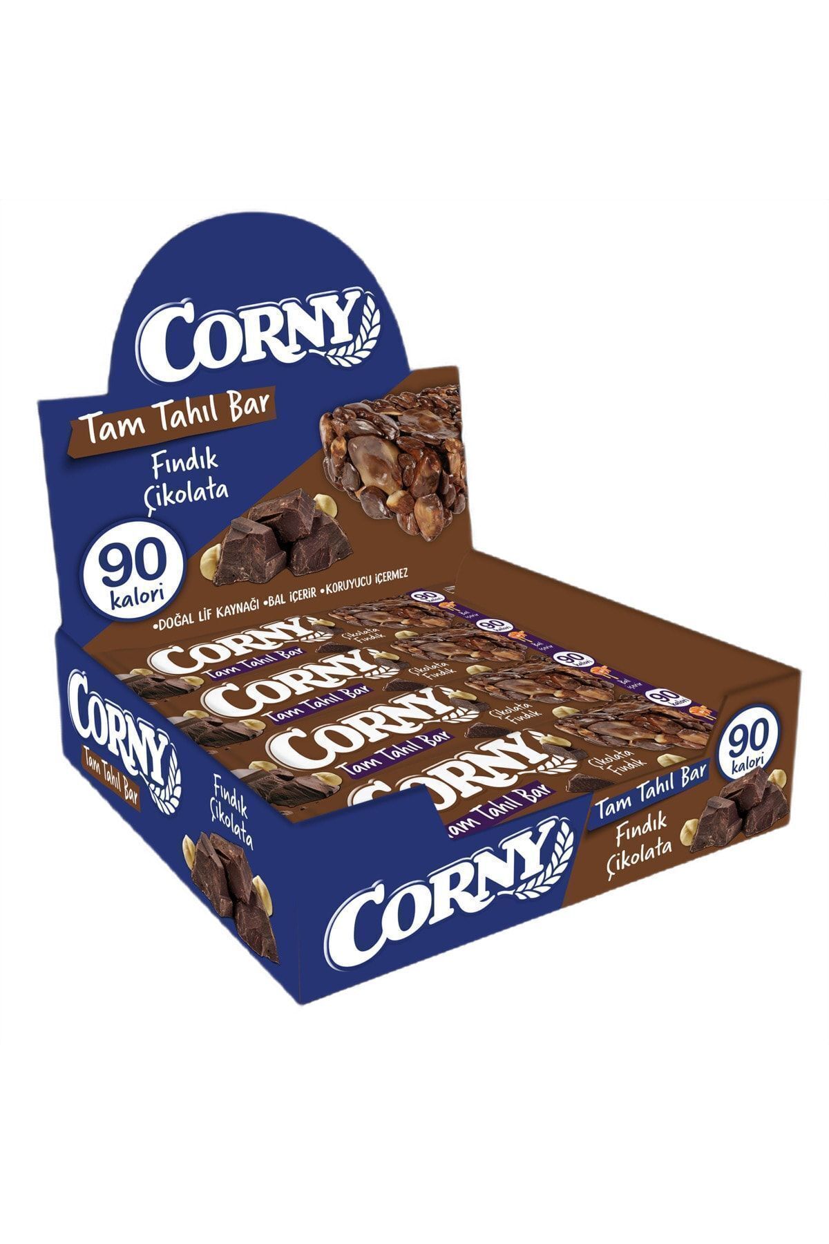 CORNY Çikolata Fındık Tam Tahıl Bar 12 adet x 20 g