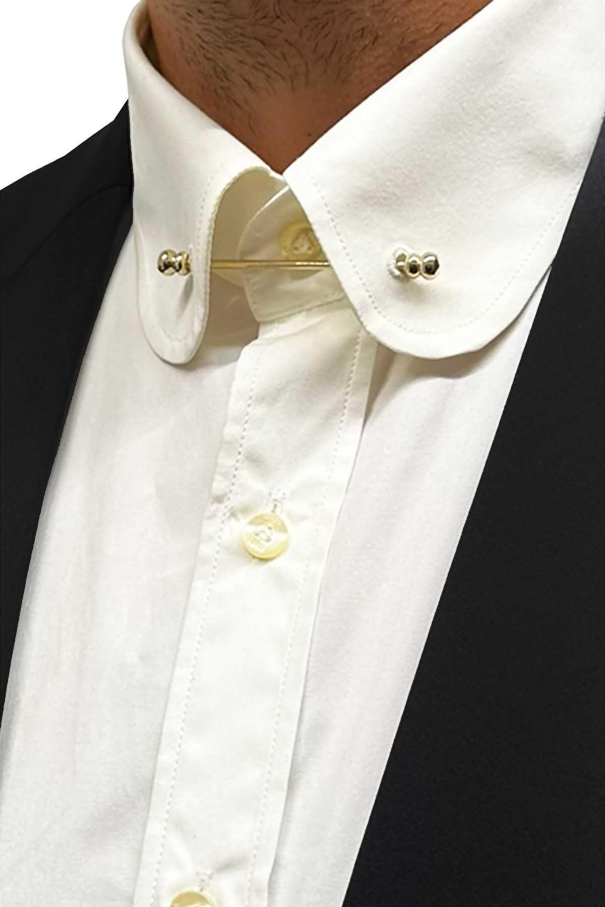  سنجاق یقه پیراهن طلایی رنگ GI246