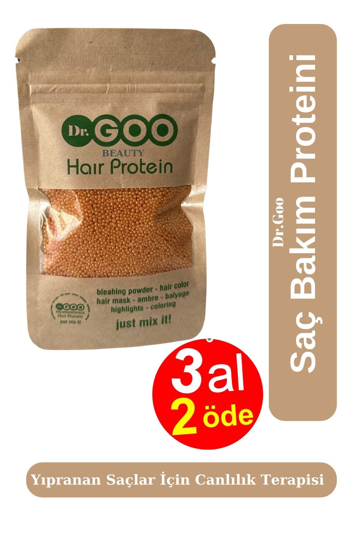 Gogo Saç Bakım Proteini / Hair Protein - Saç Açma Ve Boya Işlemlerinde Yıpranmalara Karşı Özel Ürün 50gr