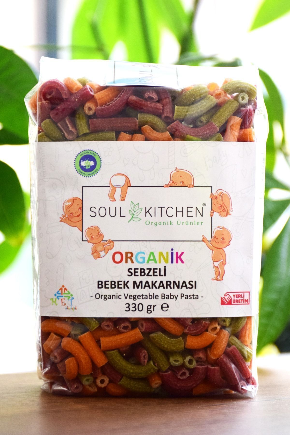 Soul Kitchen Organik Ürünler Sertifikalı Organik Bebek Sebzeli Makarna 7ay 330gr - Tuzsuz