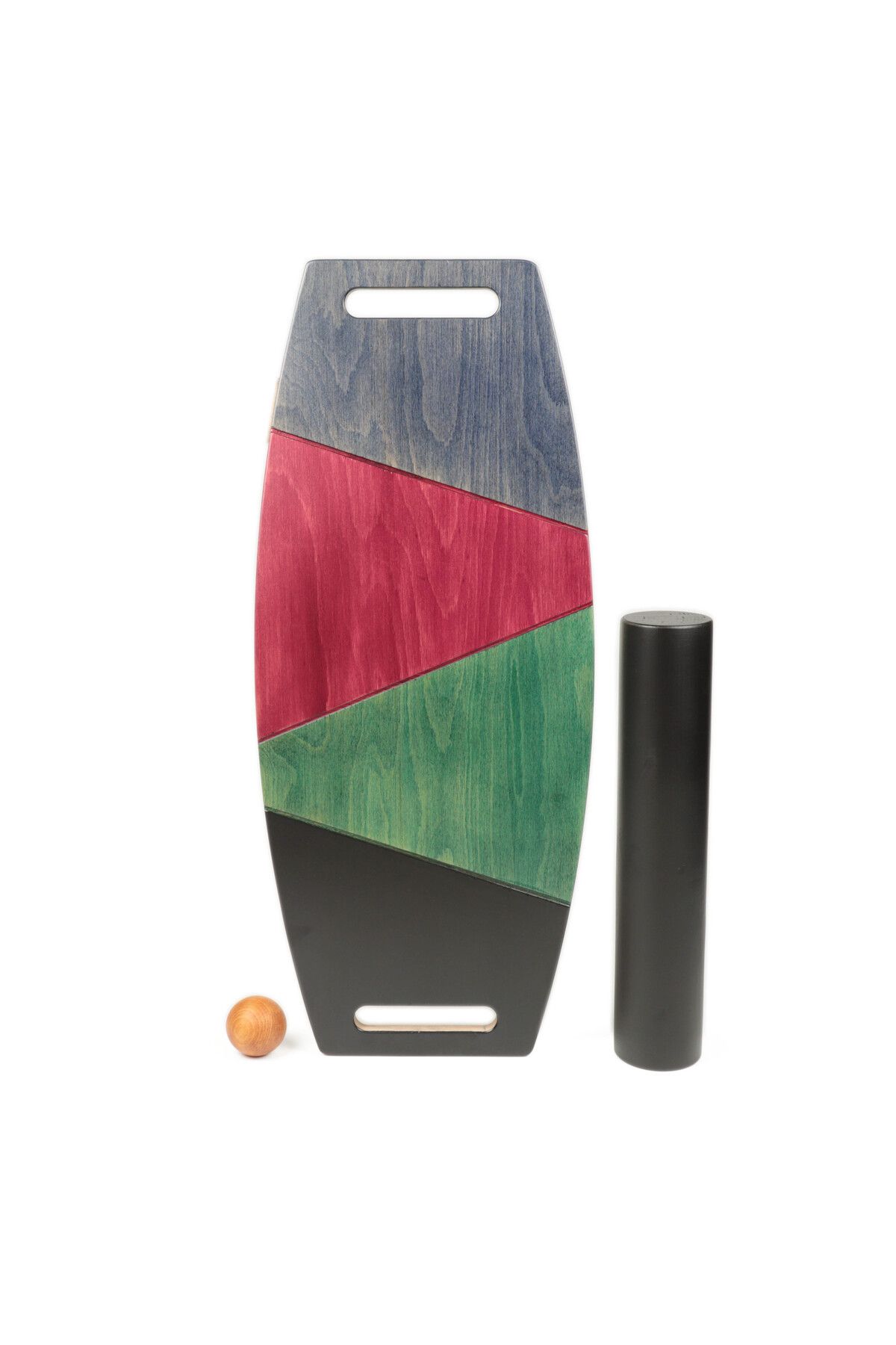 Wood Stone Art Denge Tahtası Balance Board Çift Fonksiyonlu Gym Board Rocket Board 73 x 31 CM Kahverengi