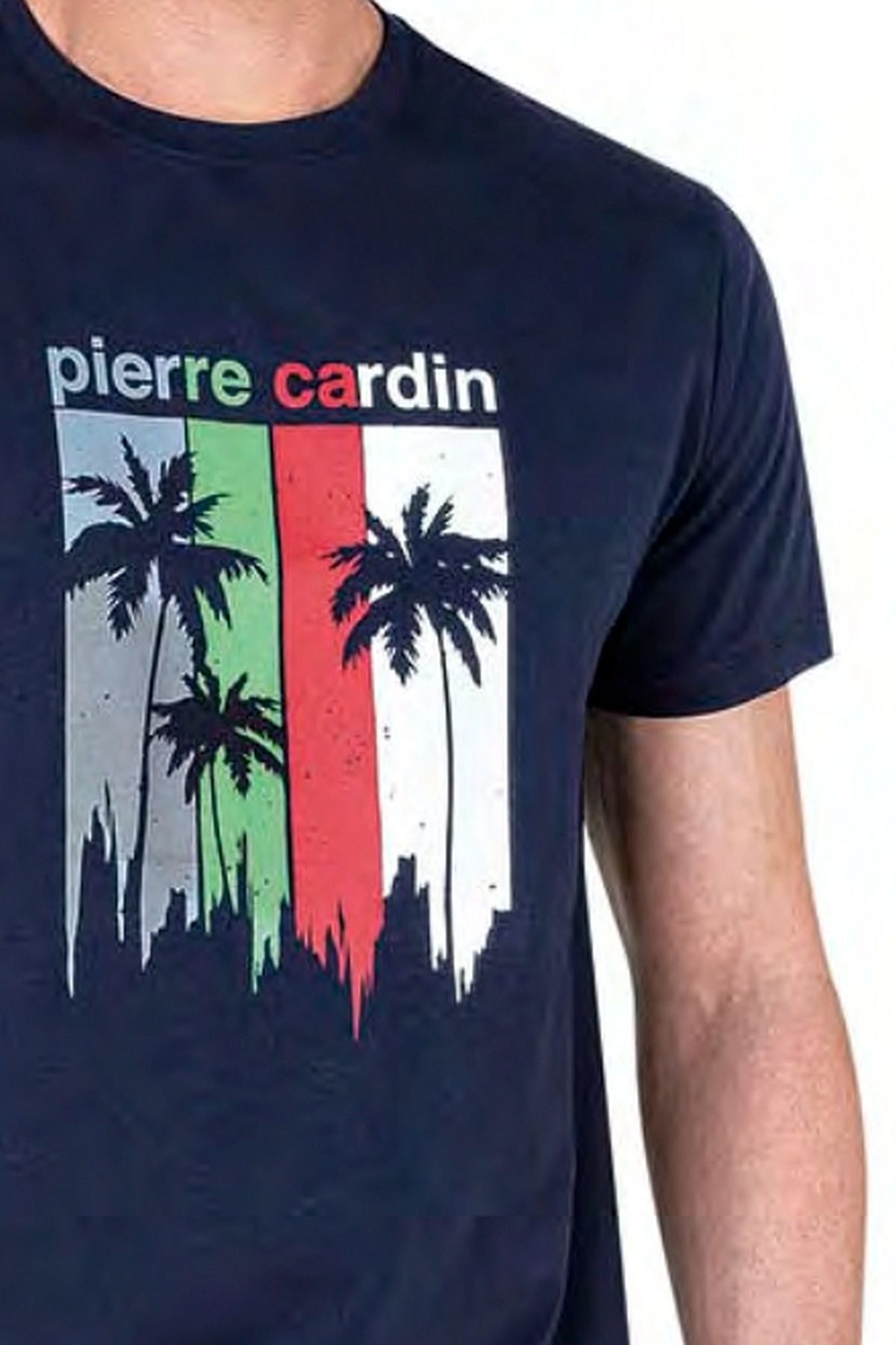 ست پیژامه و لباس خواب مردانه راسته فاق نرمال آستین کوتاه | پیر کاردین Pierre Cardin PCE6041 - تصویر 2