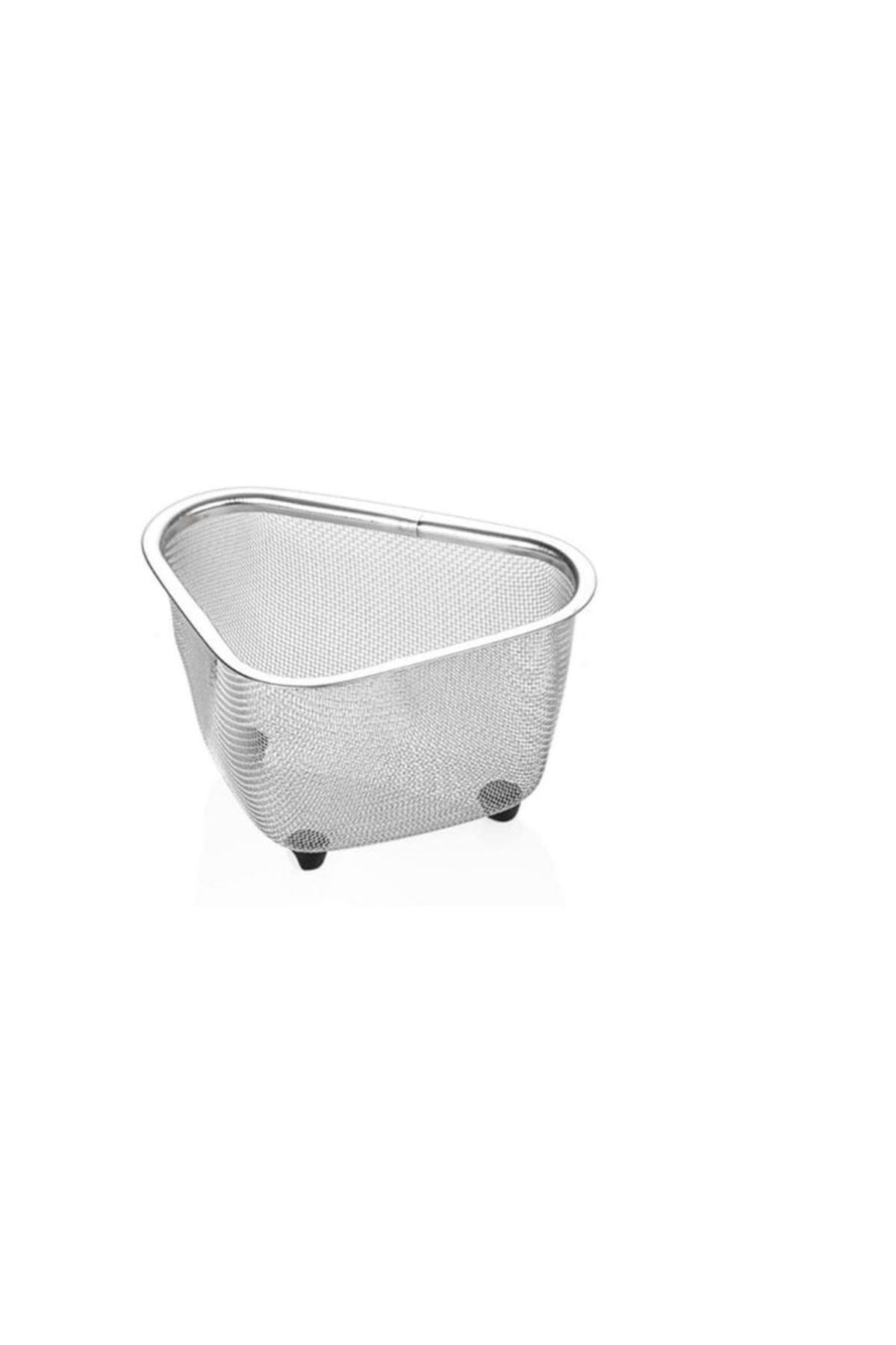 Fame Kıtchen-Stainless Steel Single Handle Strainer Set with 23cm and 24cm Barrier - 3 Pieces Round and Triangular Sink 2