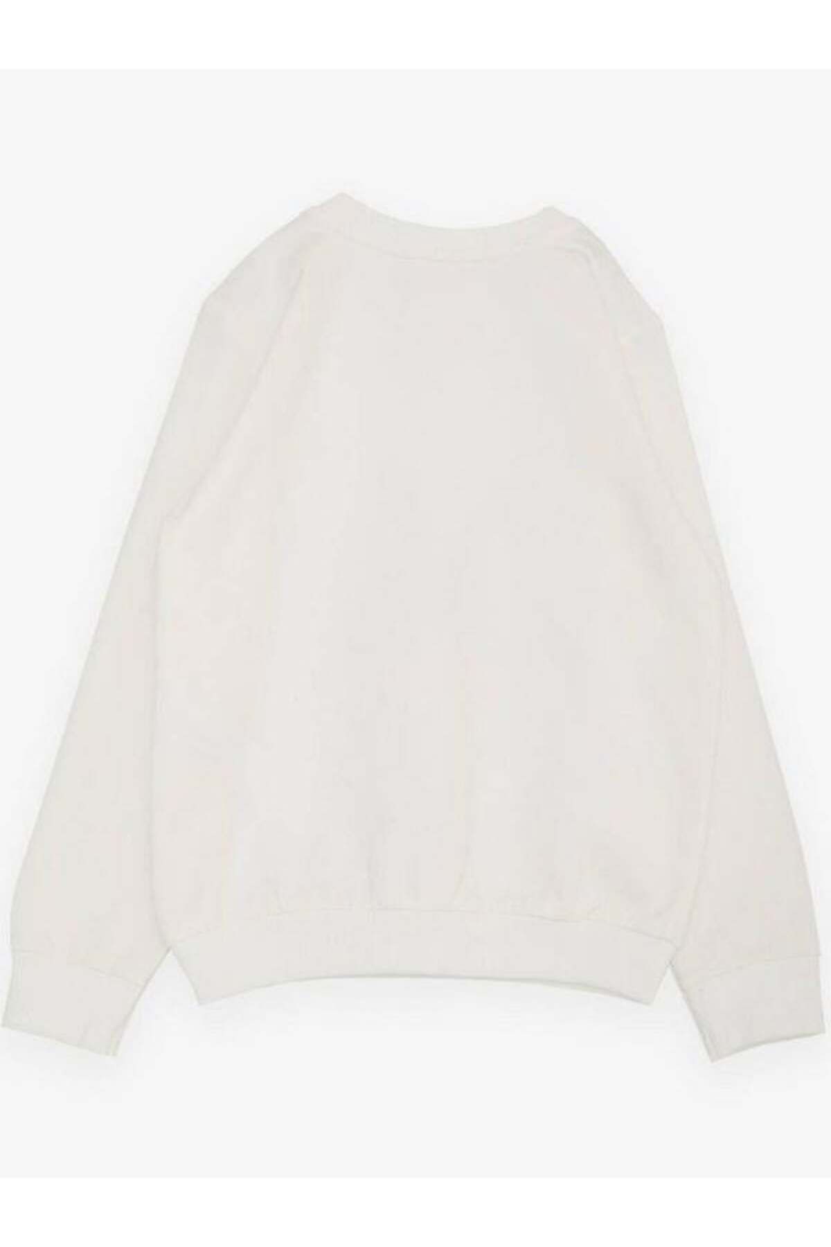 Zekids Kız Çocuk Simli Tavşan Desenli Pamuklu İnce Sweatshirt fotoğrafı 2 (önizleme)