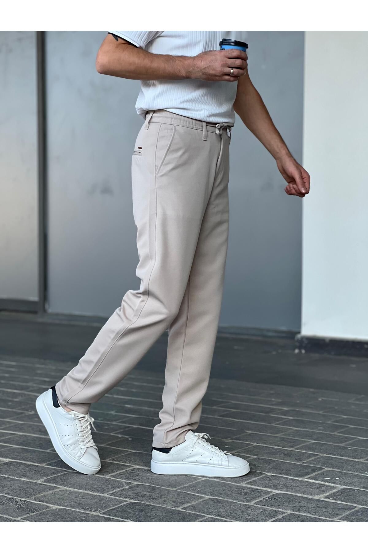 wamoss-Pantaloni largi din lycra cu șnur pentru bărbați sezon nou - Ip14 5