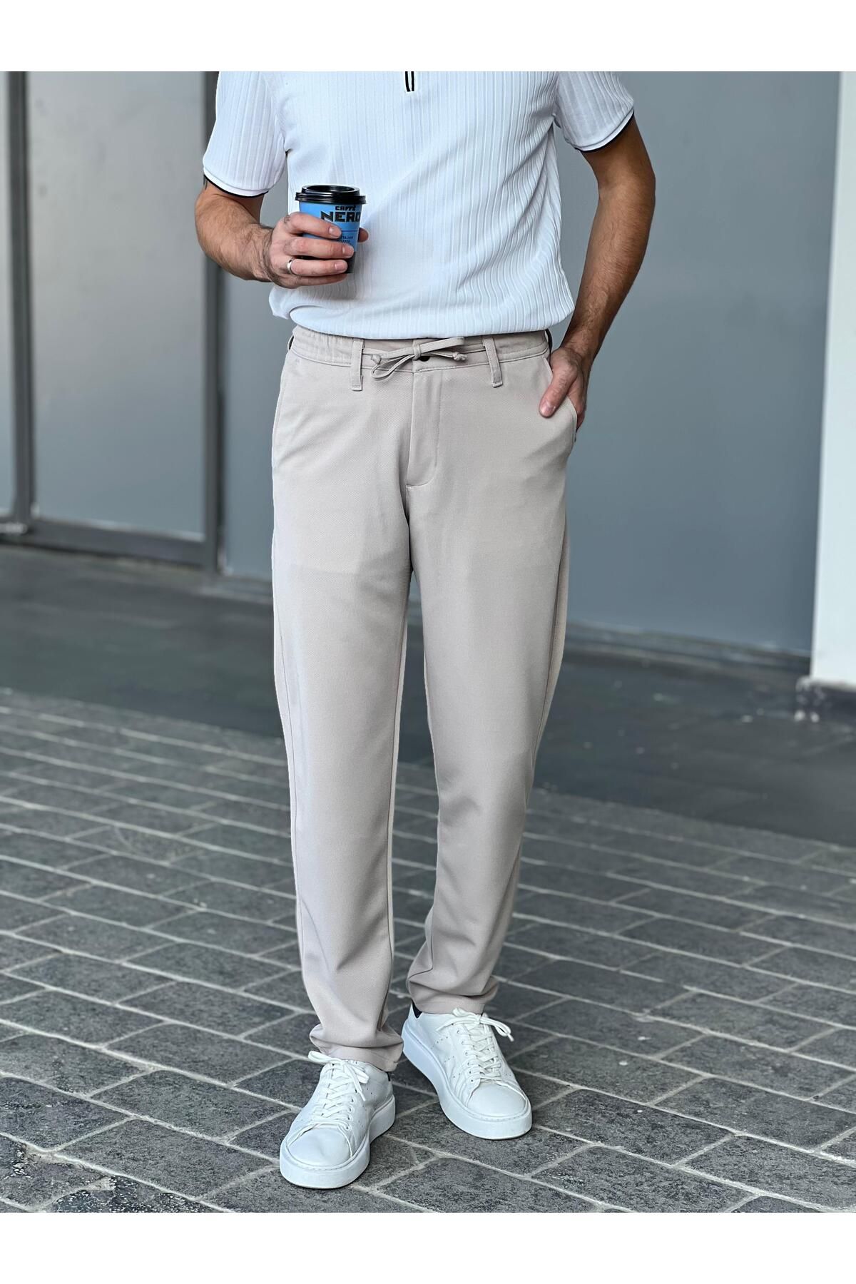 wamoss-Pantaloni largi din lycra cu șnur pentru bărbați sezon nou - Ip14 2