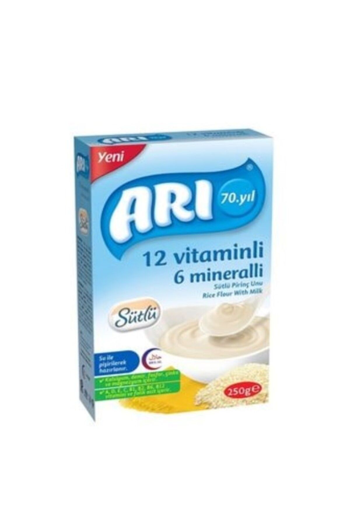 Arı Mama Arı mama 12 Vitaminli 6 Mineralli Sütlü Pirinçli 250gr X 12'li