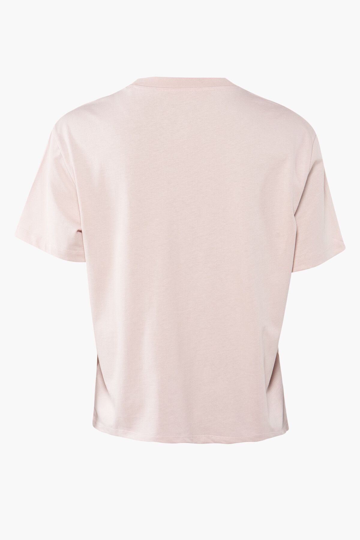 Calvin Klein-Women's Regular Fit Crew Neck Print Short Sleeve Pink T-Shirt J20J 224909 -Ter 2