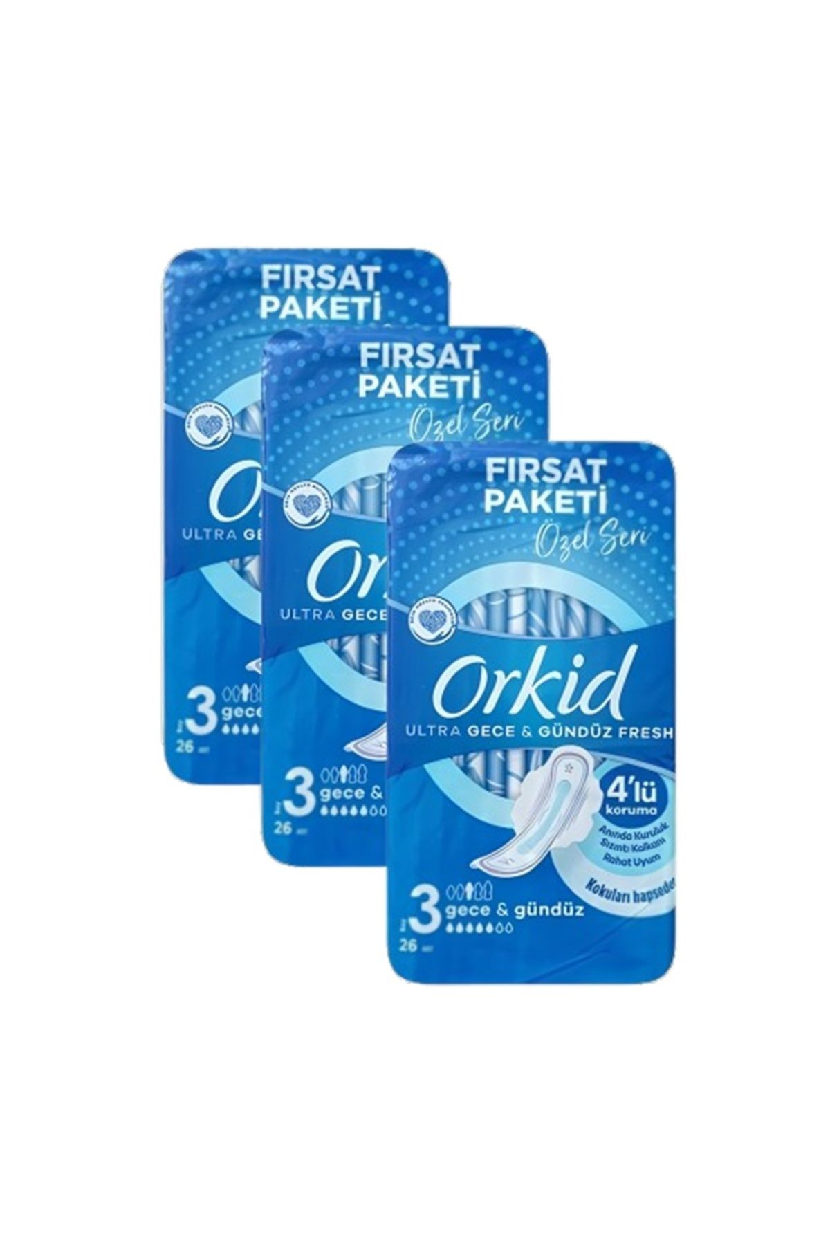 Orkid Özel Seri Gece& Gündüz Fresh 78'li Hijyenik Ped