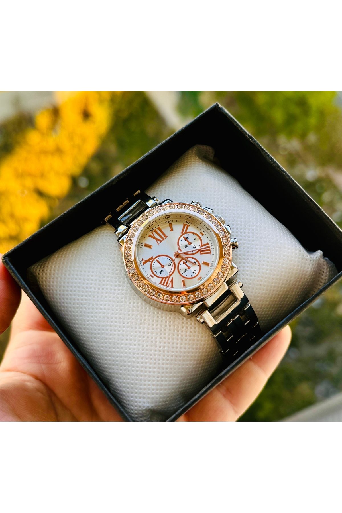 İSTLİV-Couple Lover Silver-Rose Steel Case Analog Women-Men Wrist Watch 2