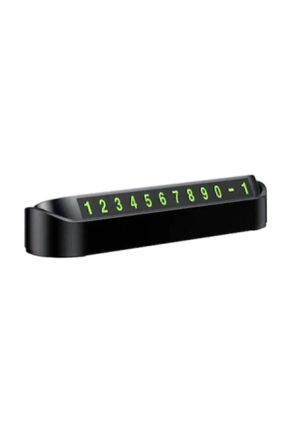 BoostZone-Phosphorescent, Retractable Phone Number Indicator for Car - Front Torpedo Top Numberer 1