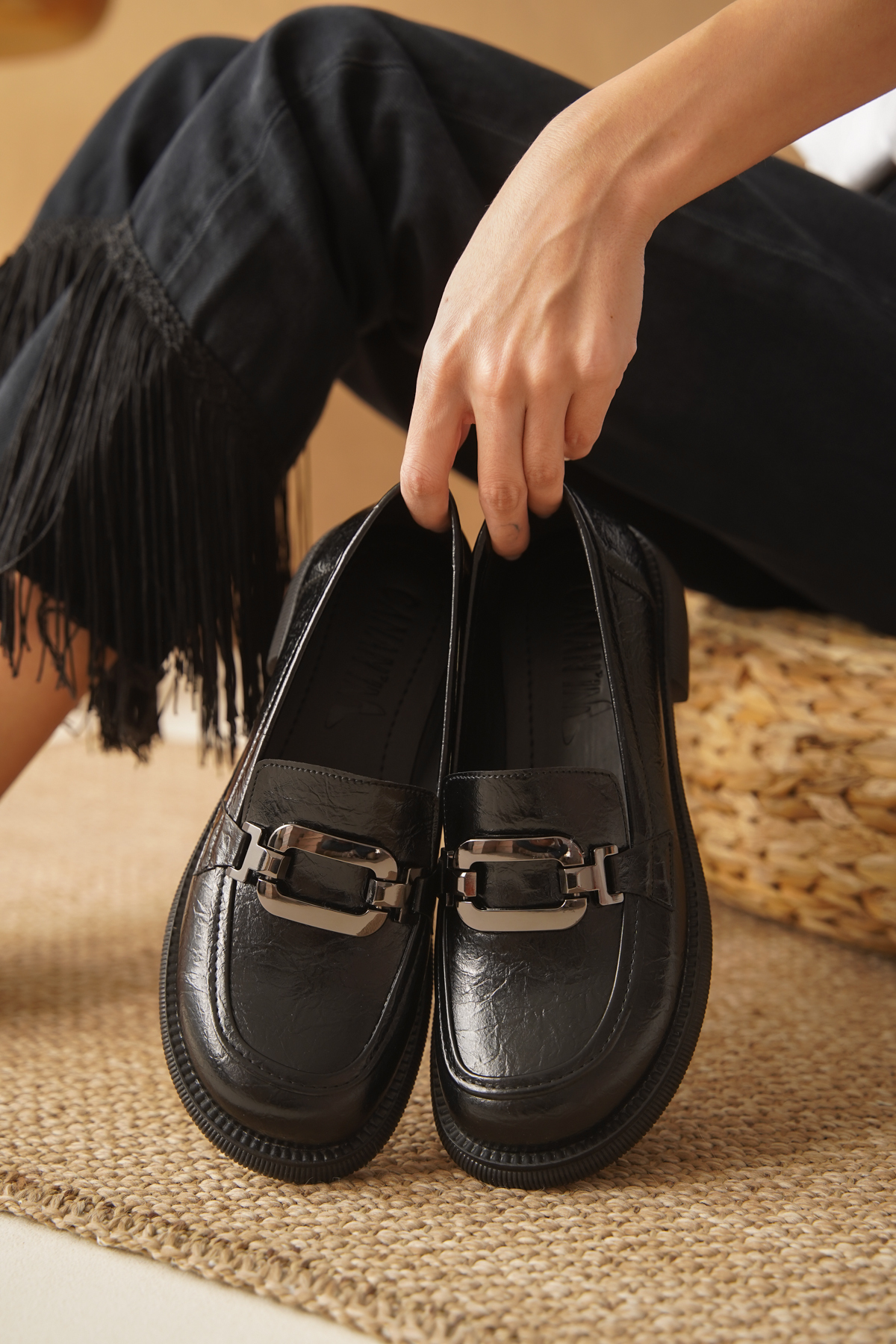 Cananın Pabuçları İnt 1003-3 Tokali Loafer görsel 3