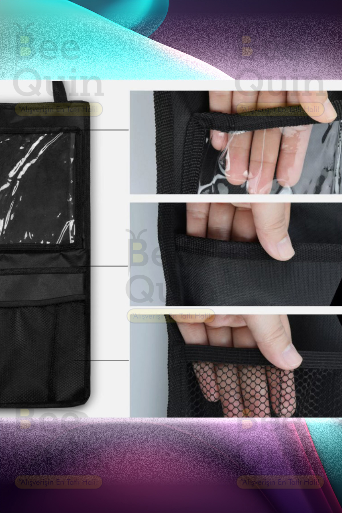 HASBY Koltuk Arkası Tablet Tutucu Organizer Oto Düzenleyici Araç Bebek Çocuk Koruyucu fotoğrafı 4 (önizleme)