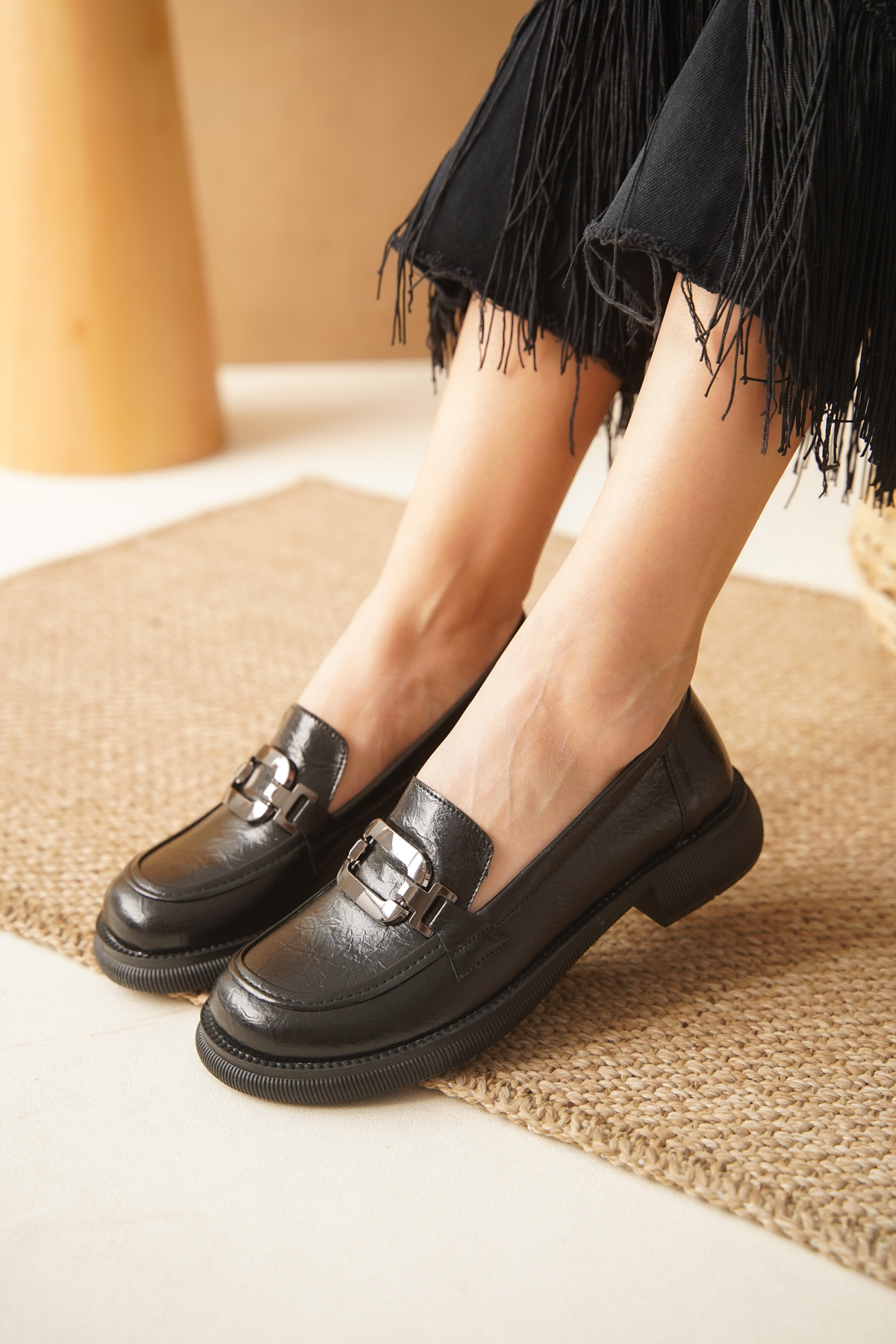 Cananın Pabuçları İnt 1003-3 Tokali Loafer görsel 2