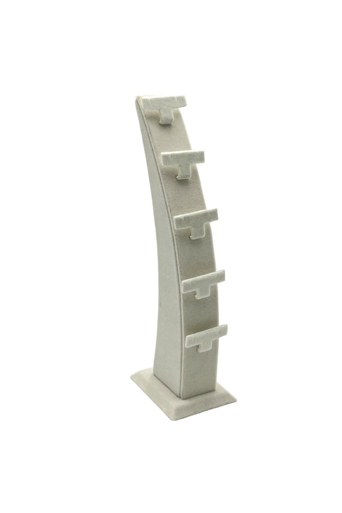 Elioure Dik Küpelik Küpe Standı Küpe Sergileme Standı Küpe Organizeri Krem Renk 25 cm