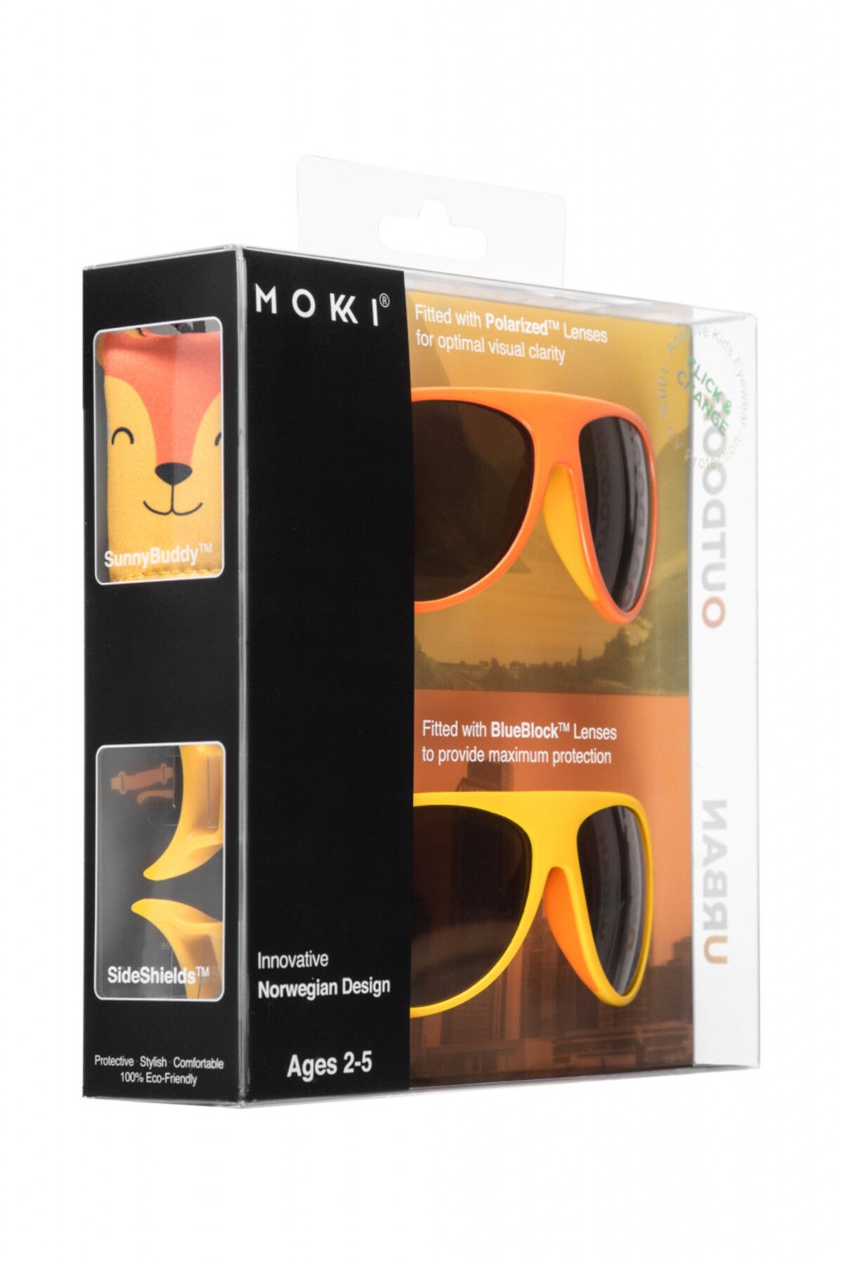 OEM-MOKKI Click & Change Kindersonnenbrille, UV-Schutz, gelb, 2-5 Jahre, 2er-Set 3