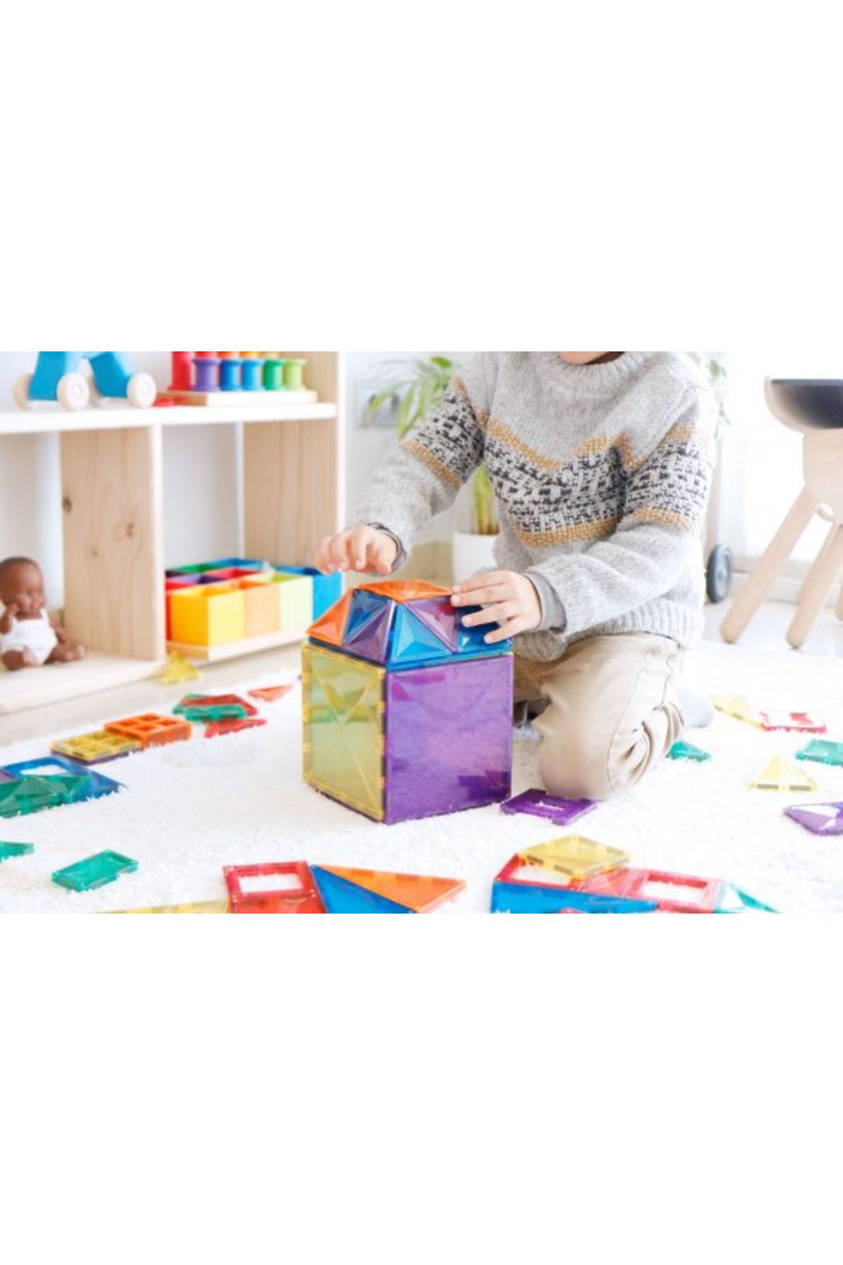 Connetix-Magnetic Tiles Set constructie magnetic, 102 piese, creativitate 3