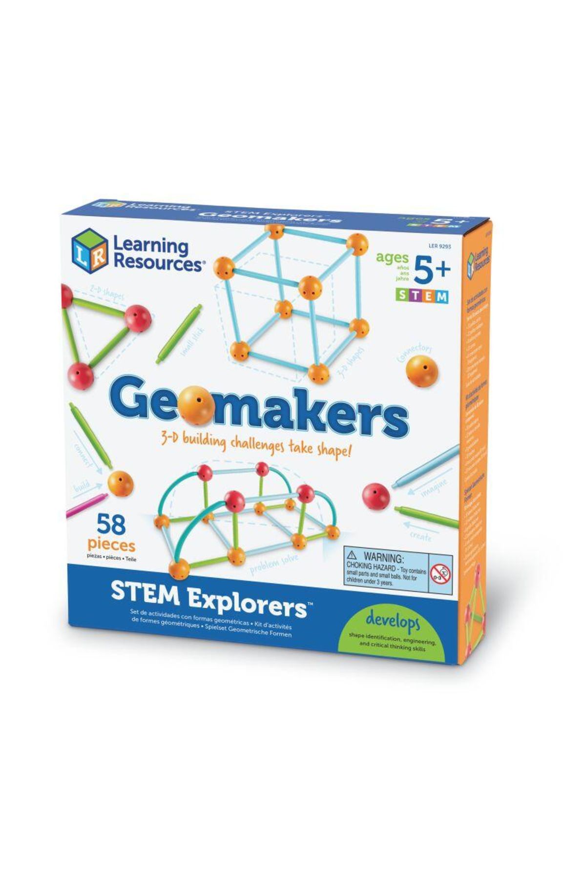Learning Resources-Set constructie - Forme 3D - Explorers 4