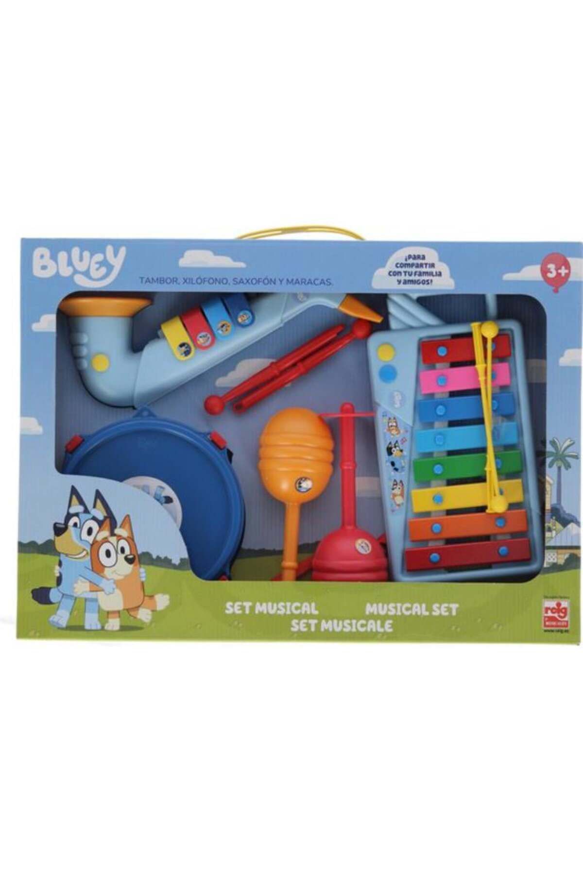 Reig Musicales Set Xilofon, Tamburina, Saxofon Si Maracas Bluey - One Size