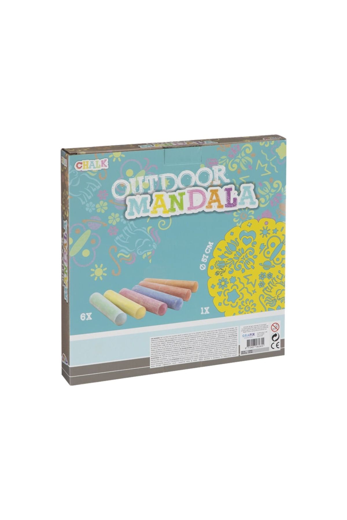 GRAFİX-Set DIY, cu sablon XXL si creta colorata de exterior, Mandala, Grafix 2