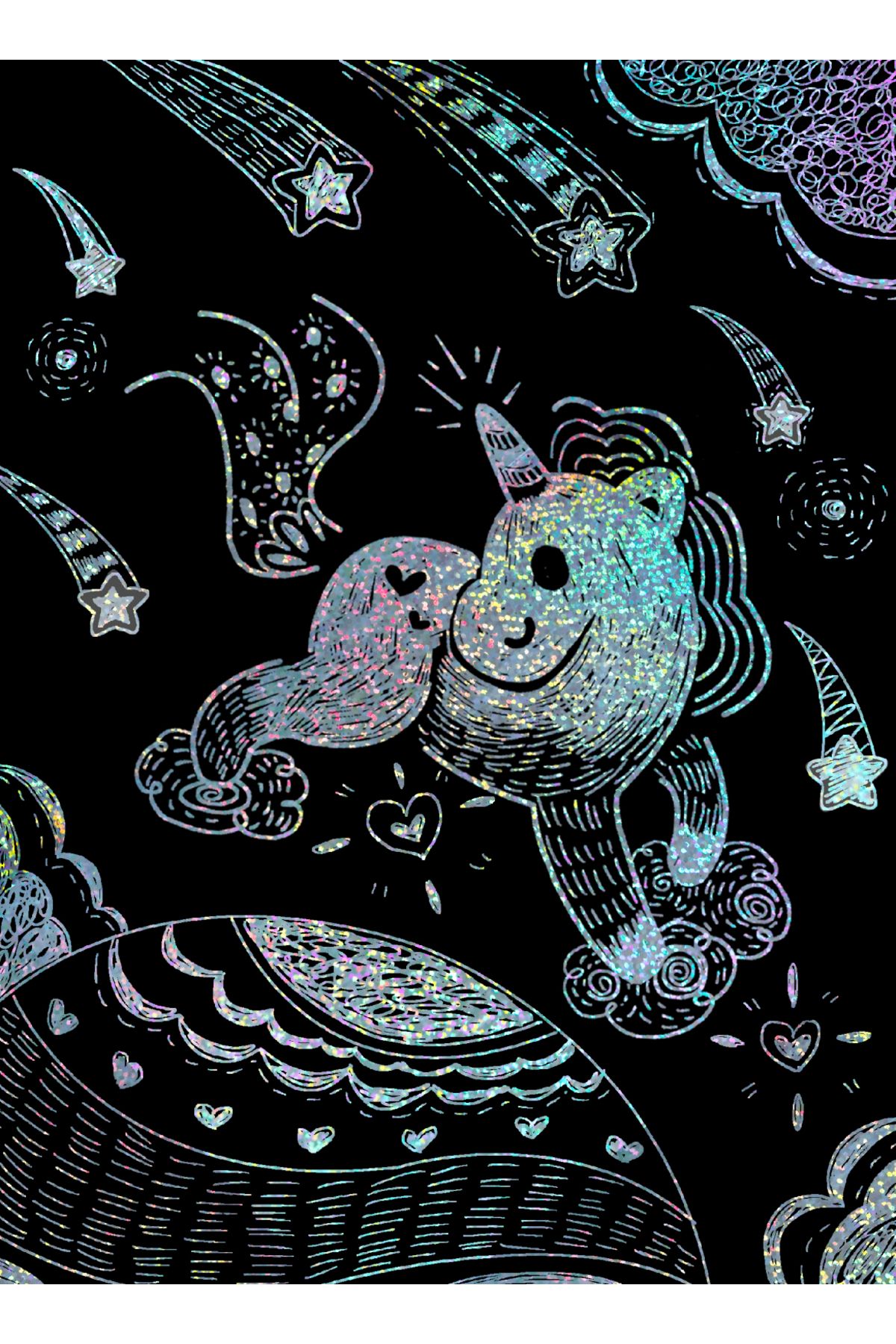 AVENİR-Scraper set with stencils - Unicorns 2
