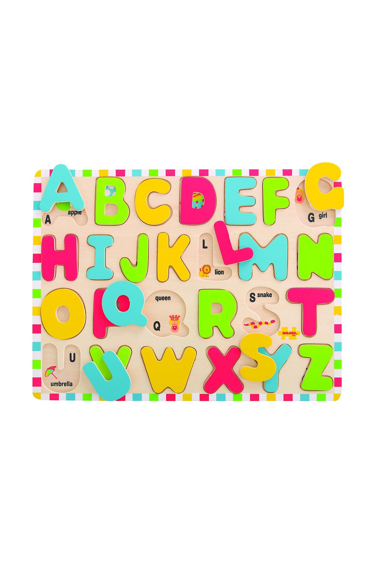 BigJigs Puzzle ABC - Set alfabet cu 26 piese- Trendyol