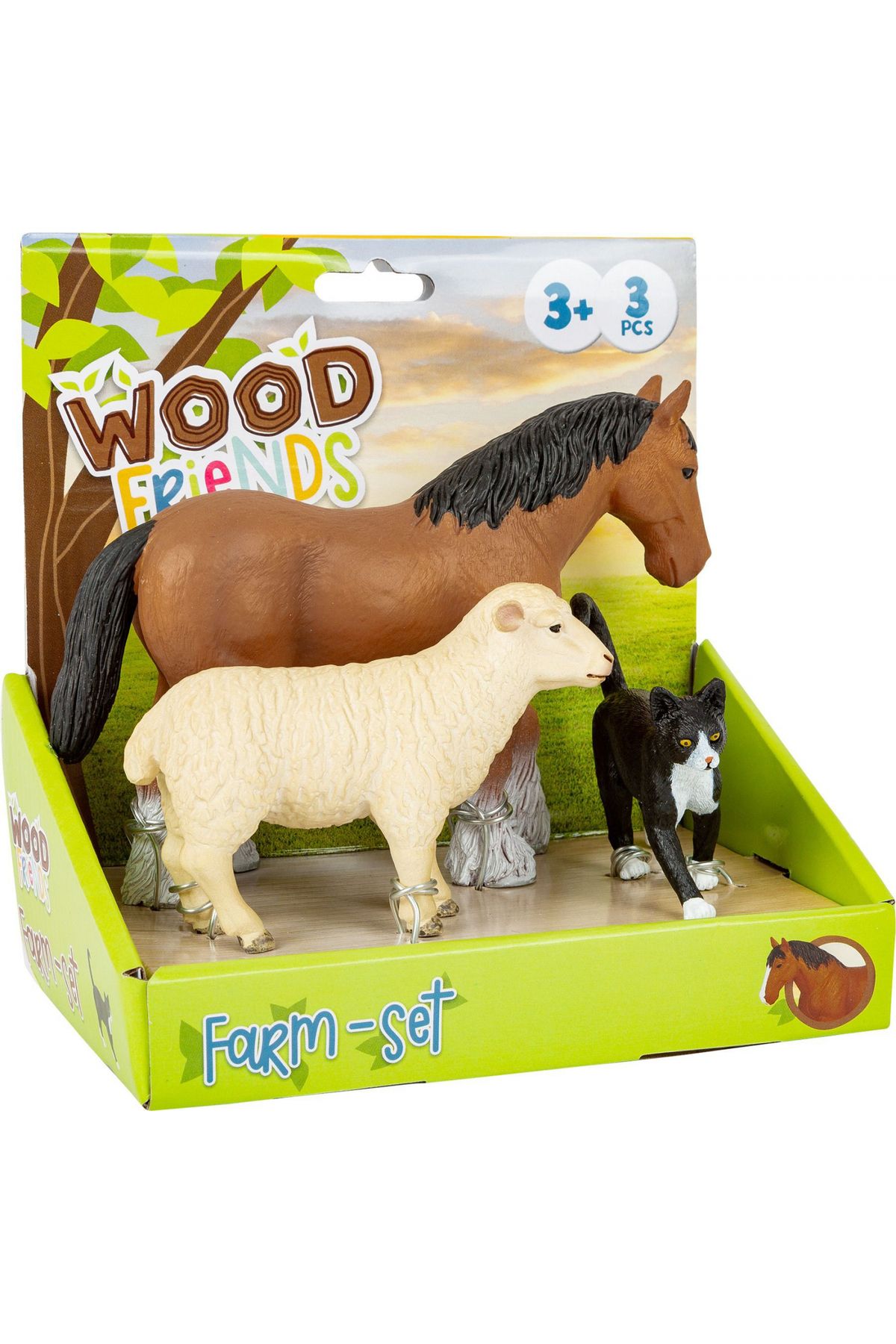 Small Foot Set 3 Figurine Animale De La Ferma - Mărime unică