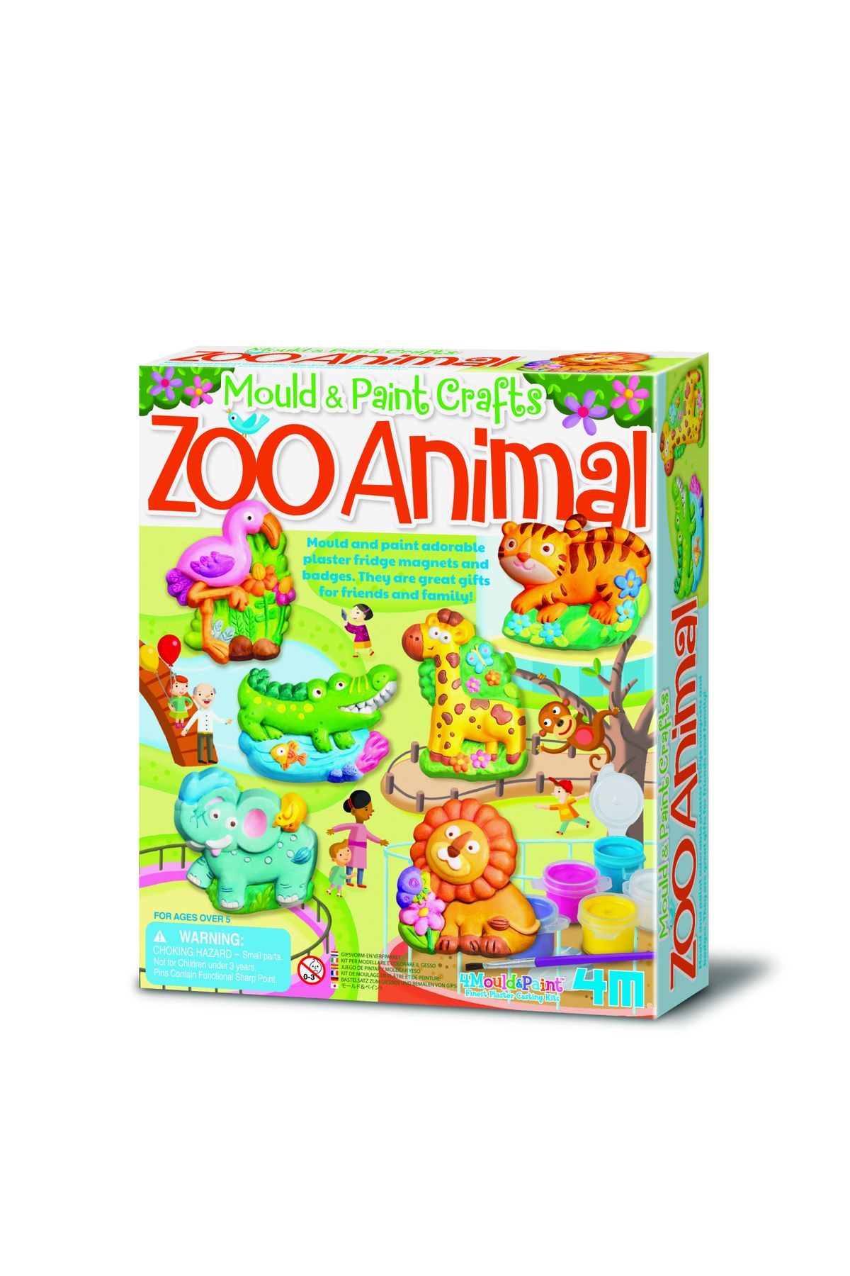 4M Atelier Creativ Modeleaza Si Picteaza - Animale Zoo - One Size