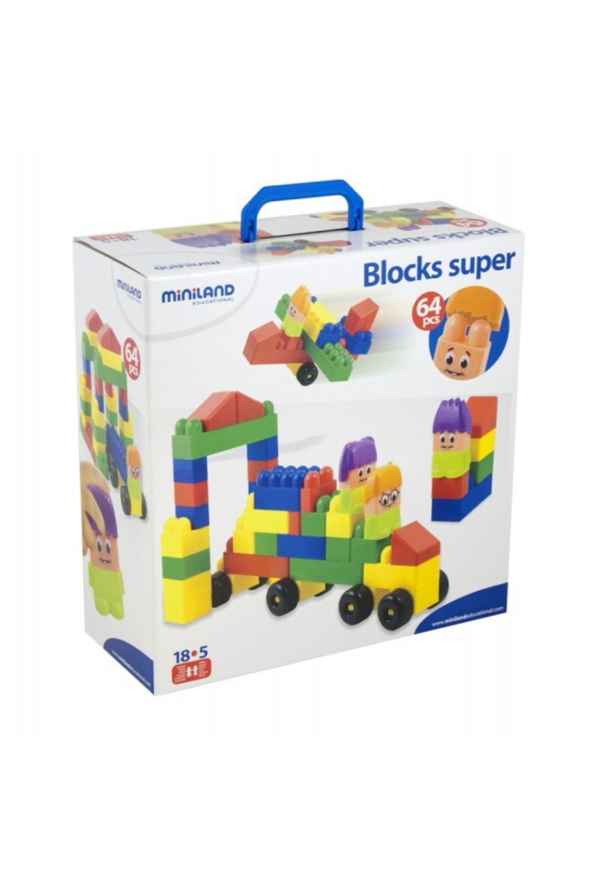Miniland Caramizi Mari 64 - Piese Uriase - Mărime unică