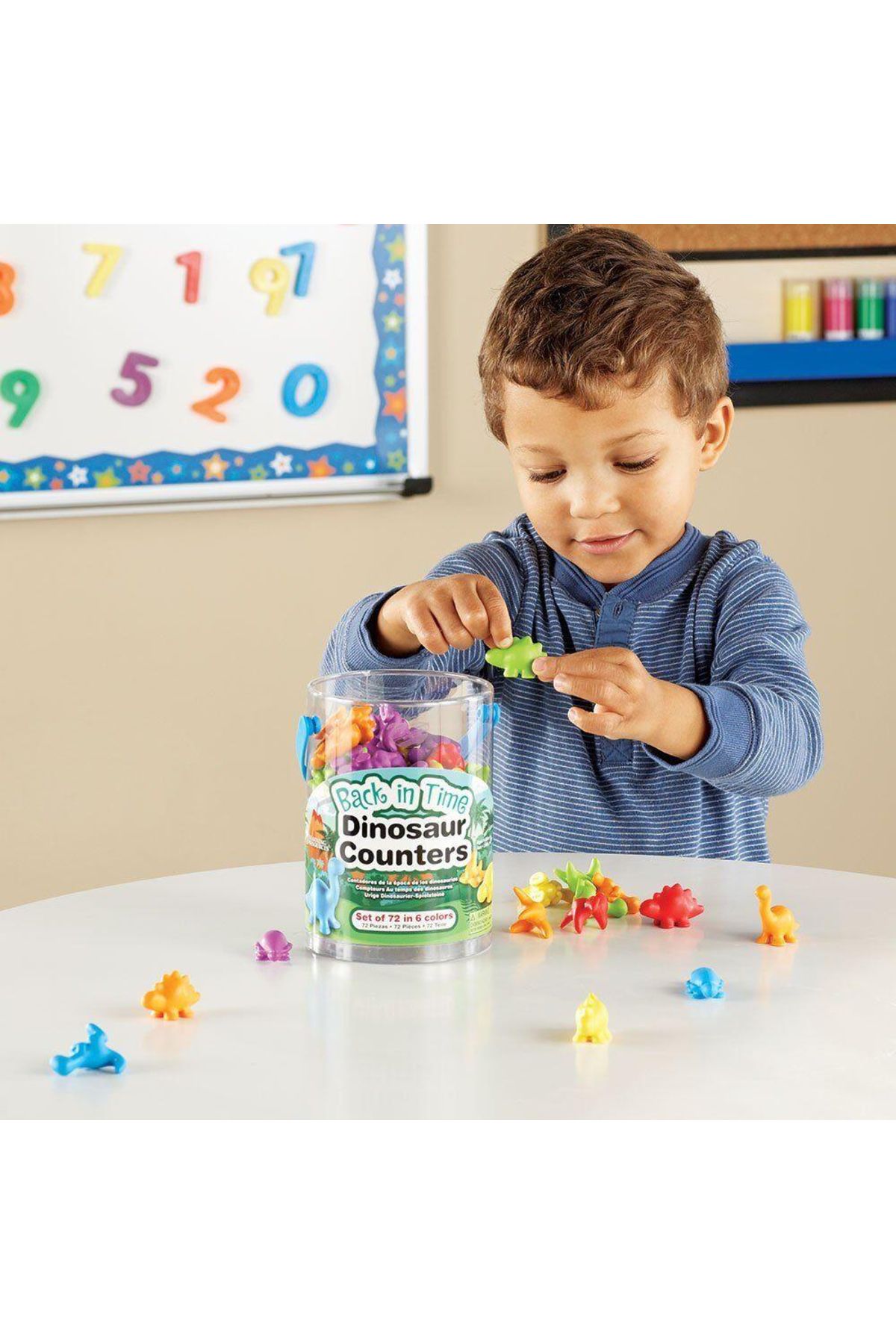 Learning Resources-Set pentru sortat si numarat - Dinozauri jucausi - 72 piese 3