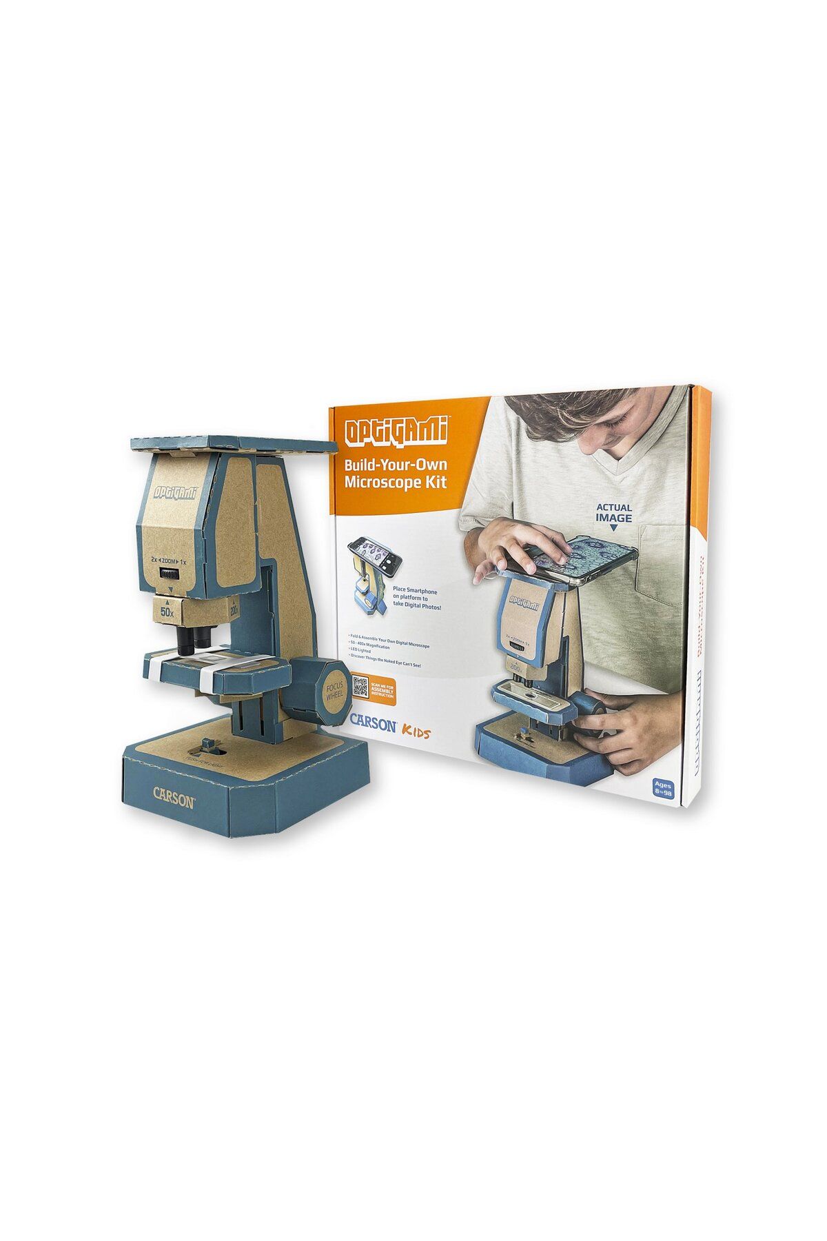 Carson Kit Diy - Realizeaza Un Microscop, Marire 50-400x, Optigami - One Size
