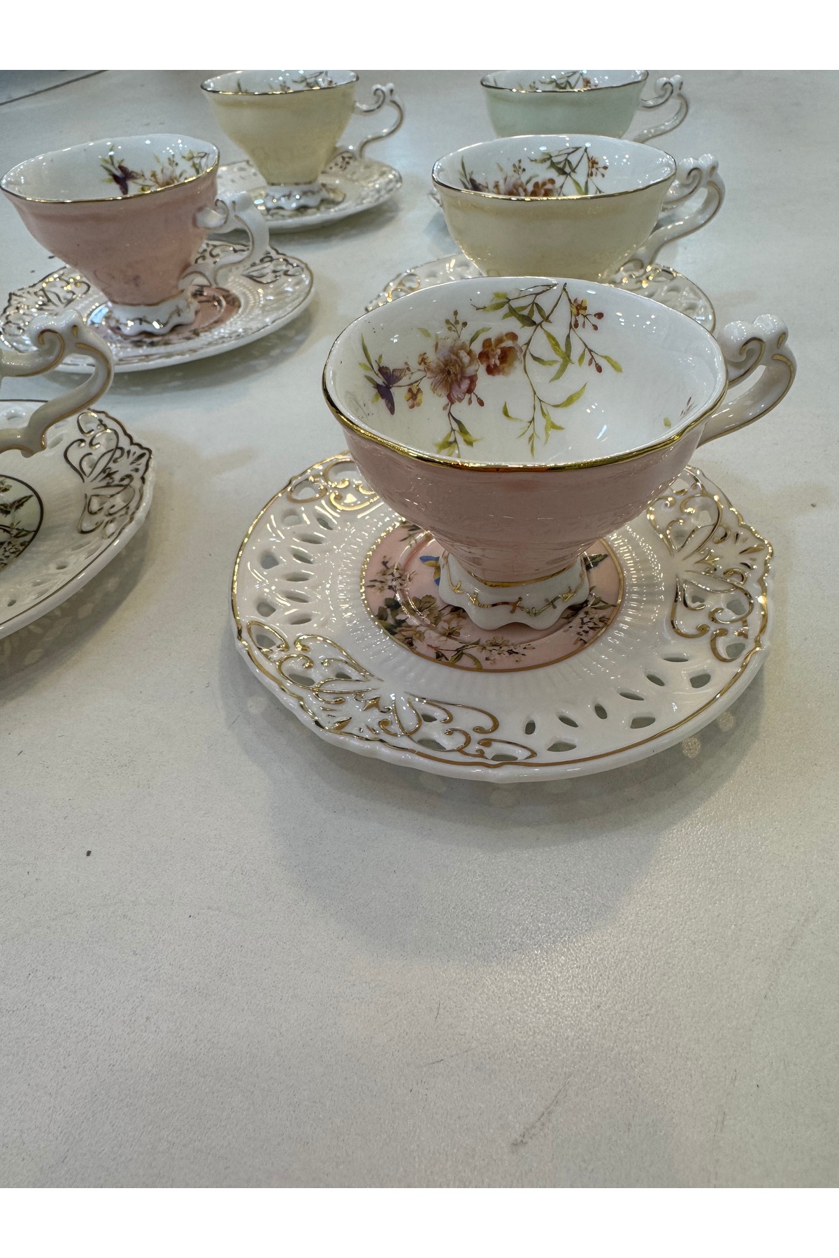 hediye ESTERHOMEDECOR 6 kişilik porselen kahve fincan takımı - Fiyatı ...