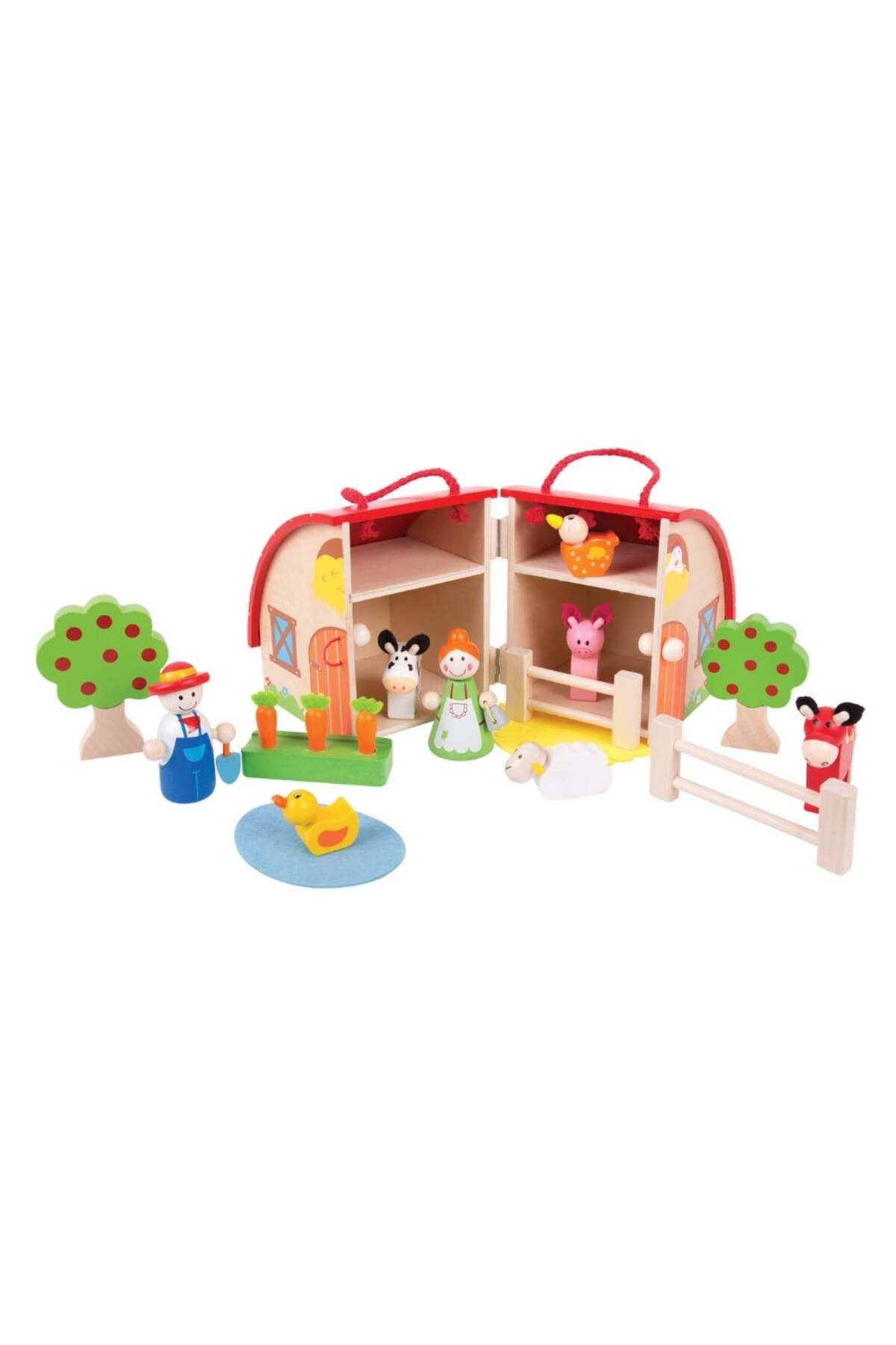 BigJigs Mini Ferma Animalelor - Joc Educativ Si Interactiv Pentru Copii - One Size