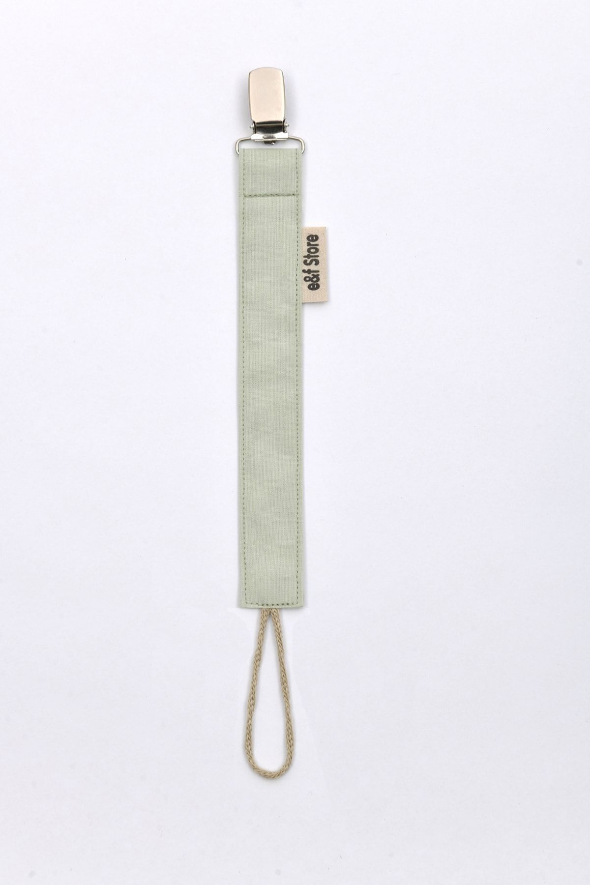 e&f Store Sertifikalı Pamuklu Emzik Askısı - Mint Yeşili - Bebek Emzik Zinciri fotoğrafı 4 (önizleme)