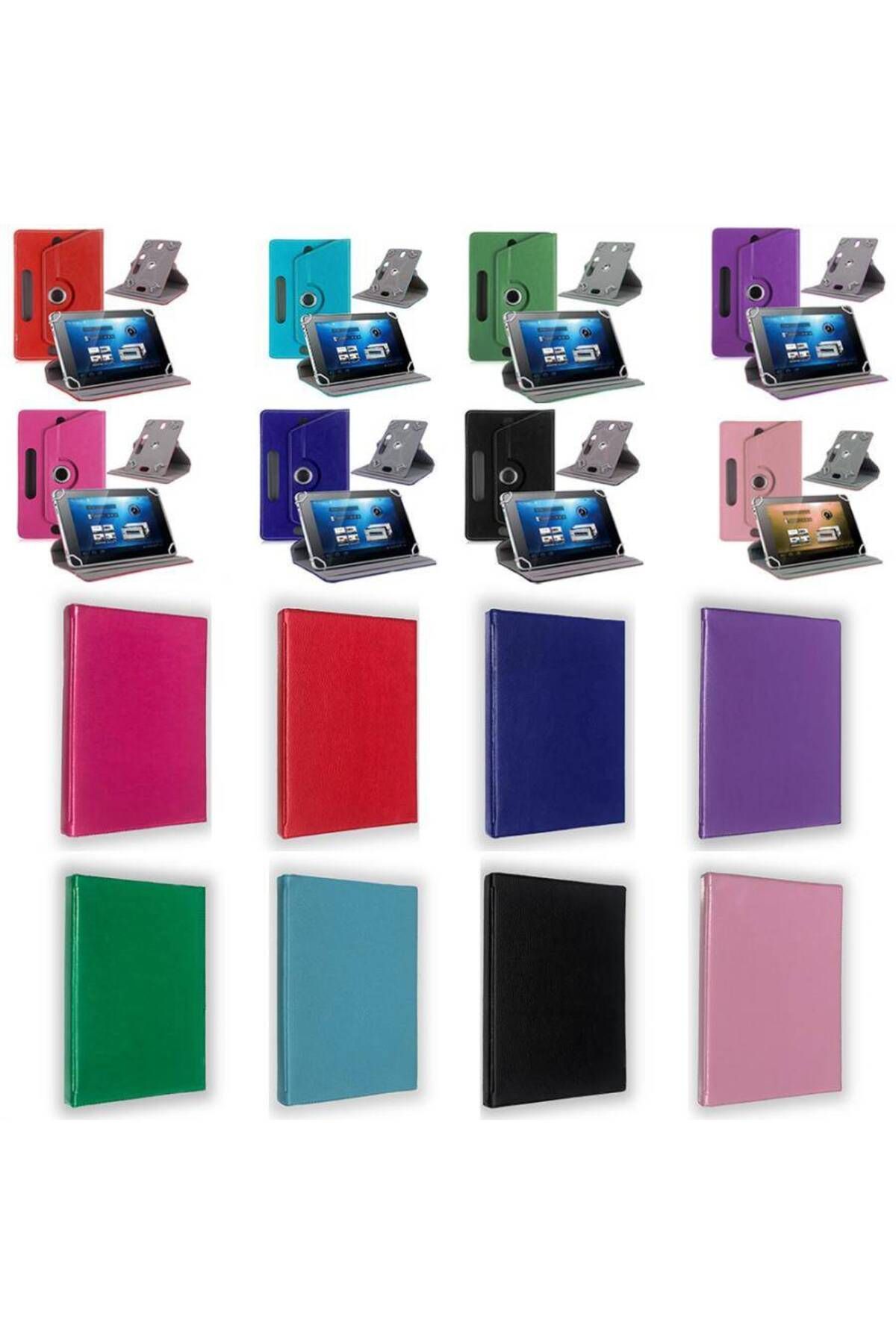 PiyasaSepeti-Nextbook Ares 11 - Universal Tablet Case with Turquoise Swivel 4