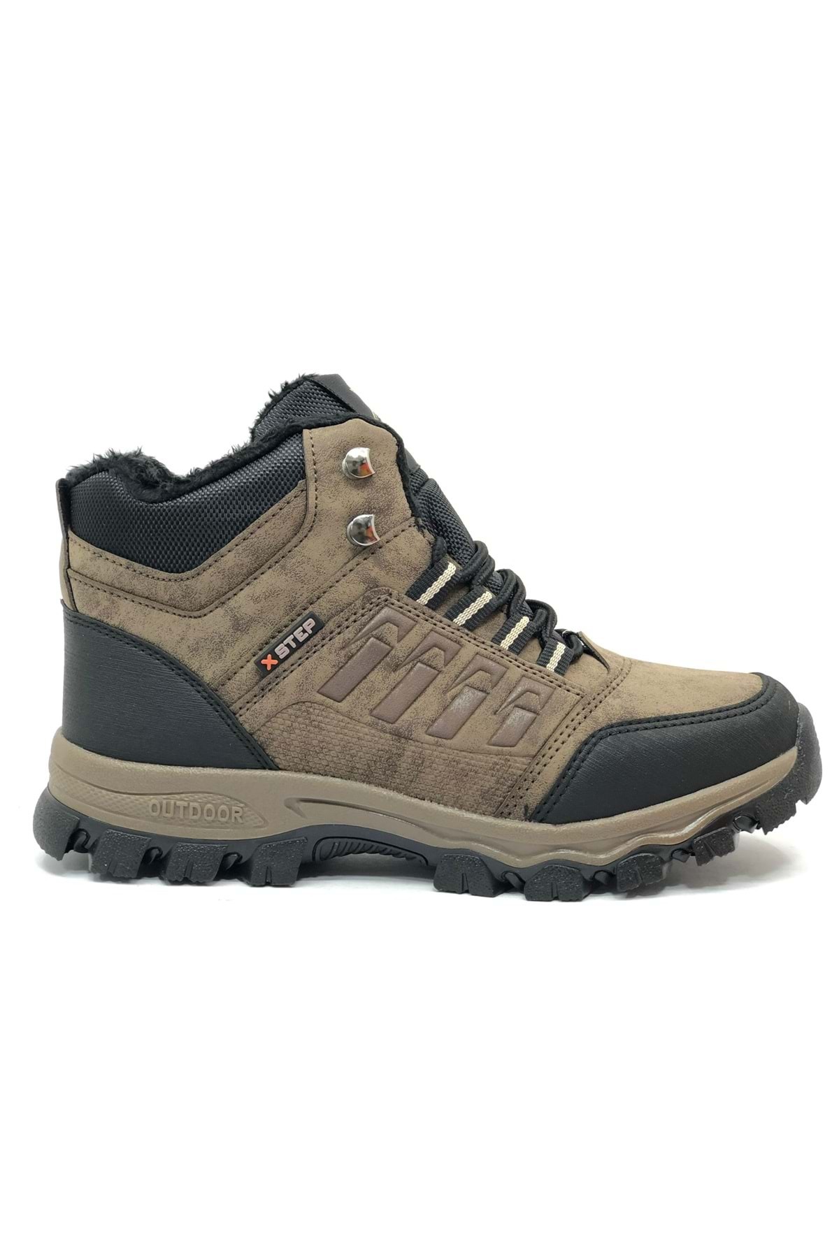Kocamanlar Ayakkabı Xstep X6 Trekking Outdoor Ortopedik Erkek Bot VİZON görsel 2