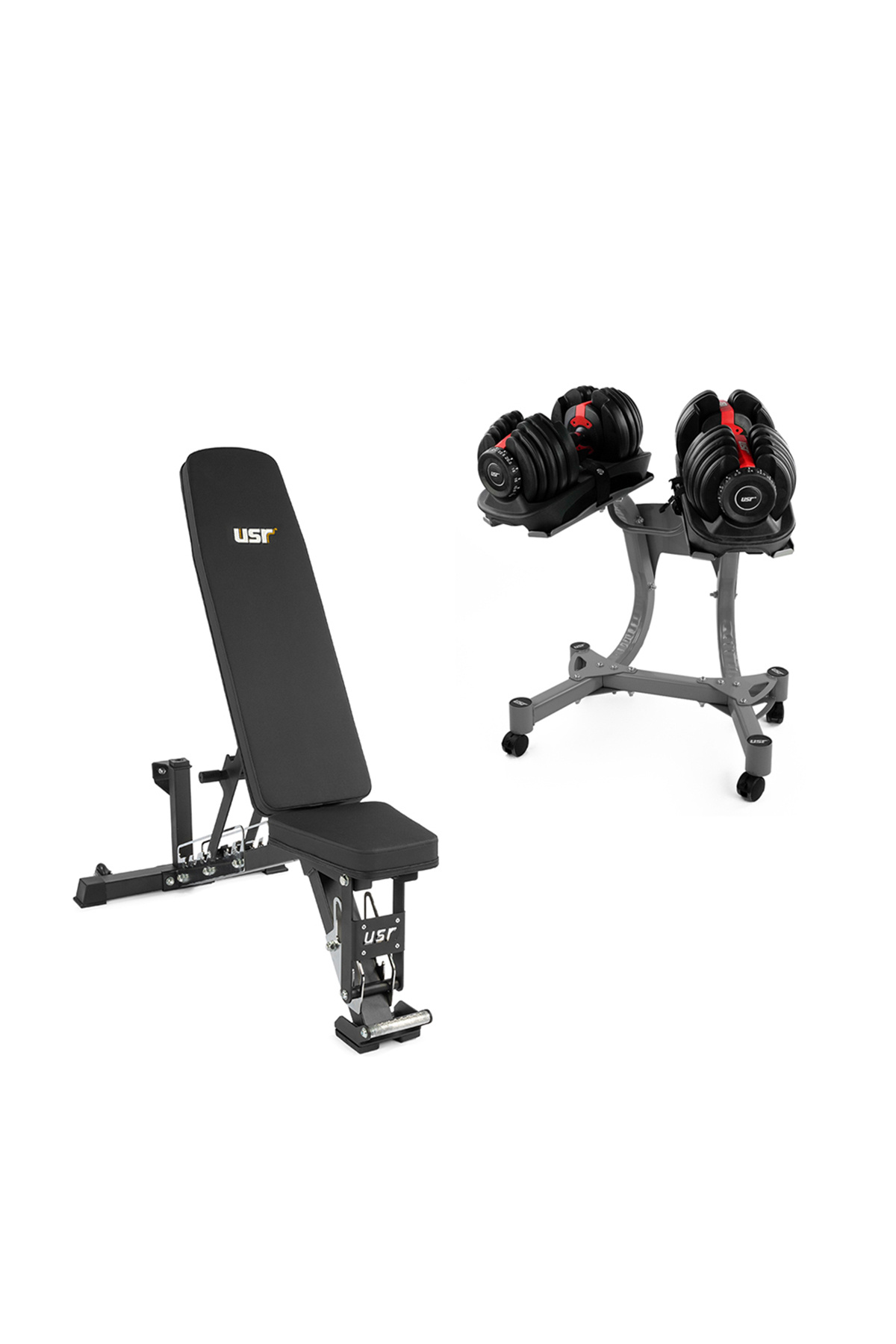 USR Myra-48 Ayarlı Bench-2x24 Kg Dambıl Seti