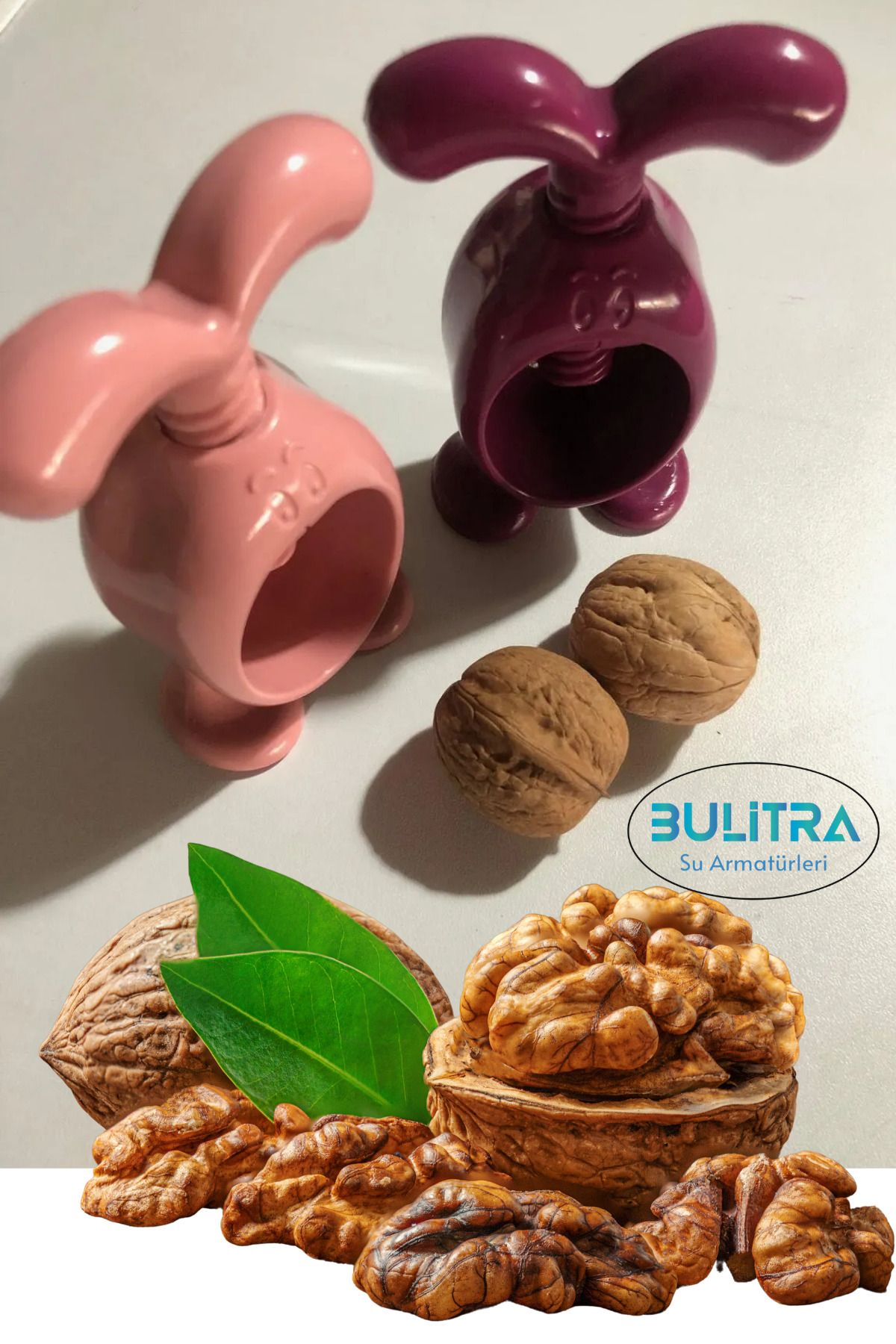BULİTRA Su Armatürleri-Walnut Cracker Cute Rabbit Design Screw-Proof Splash-Proof Walnut Cracker Walnut Crushing Apparatus 2