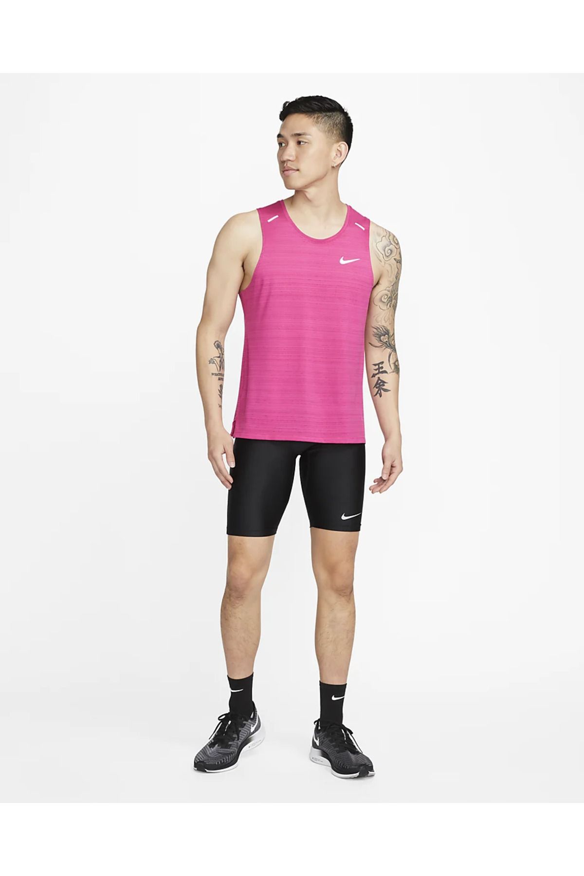 Nike-Dri-Fit Fast Half-Tight Black Men's Tights 4