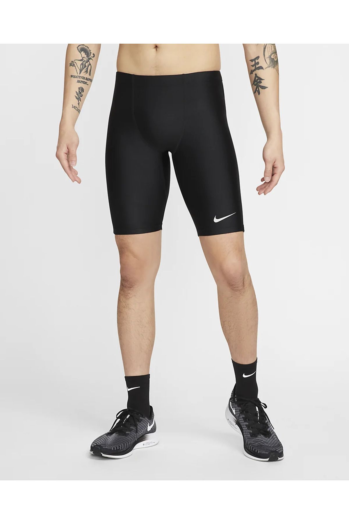 Nike-Dri-Fit Fast Half-Tight Black Men's Tights 2