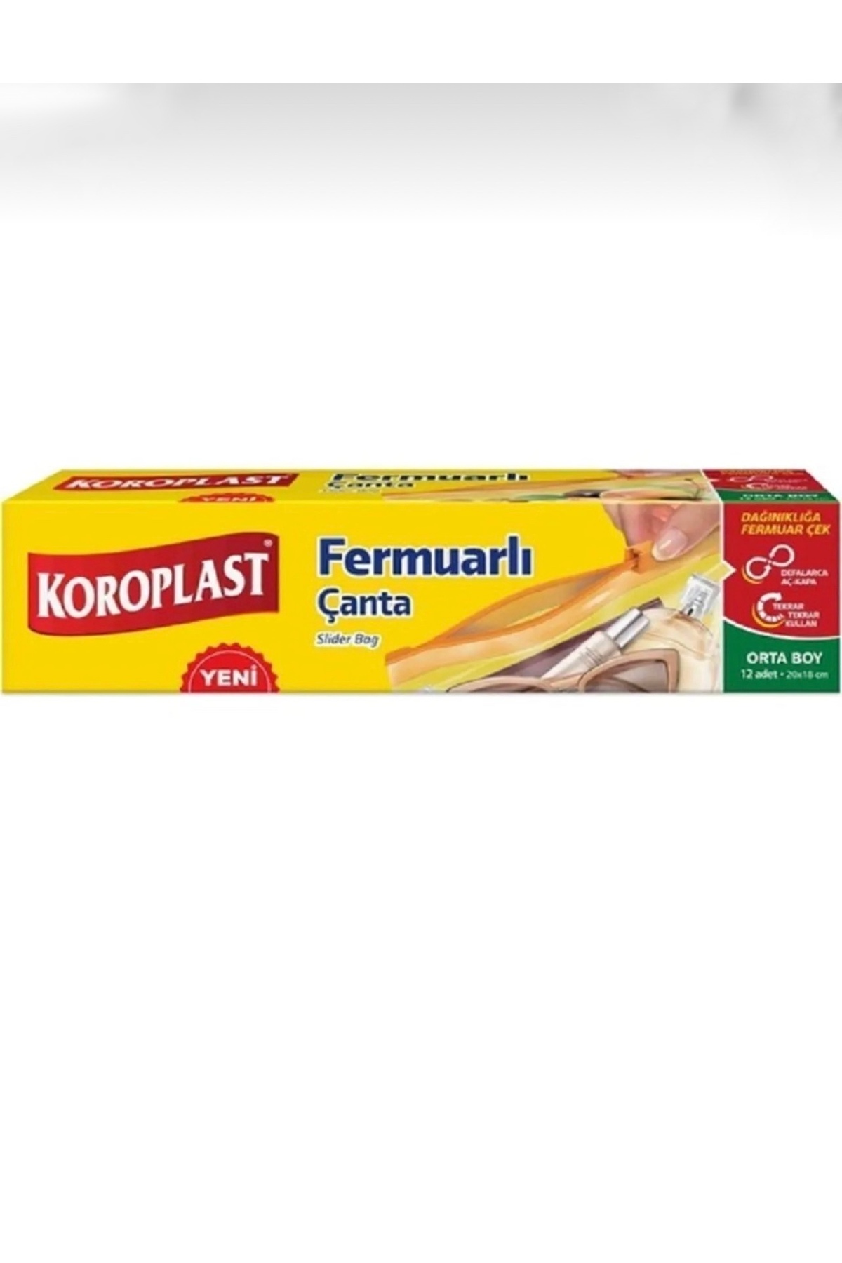 その他 koro Koroplast Fermuarlı Çanta Orta Boy 20 X18 Cm 12 li - Fiyatı, Yorumları