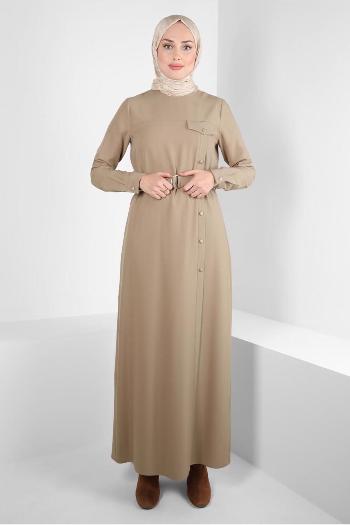 لباس کرپ کمربندی 44160 Alvina