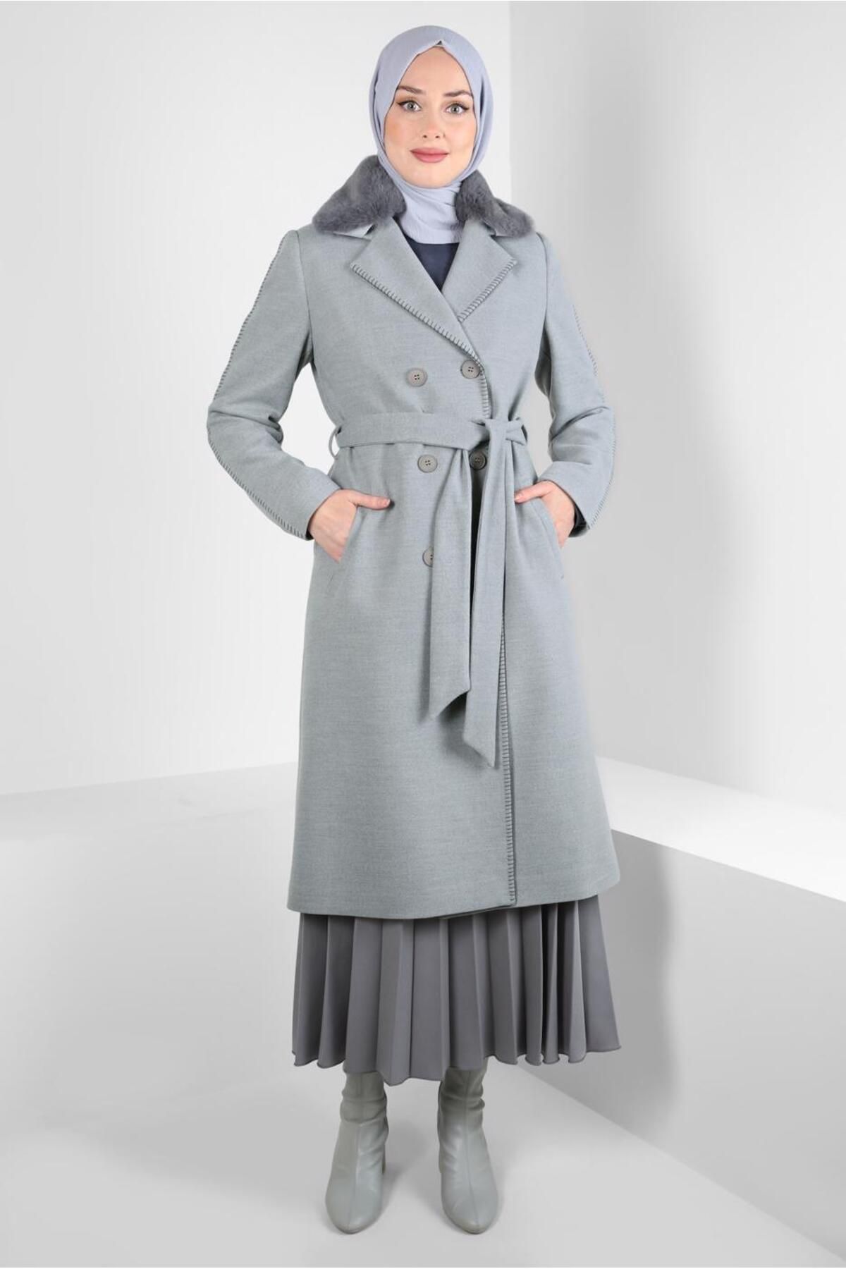 مانتو کمربند 90416 Alvina